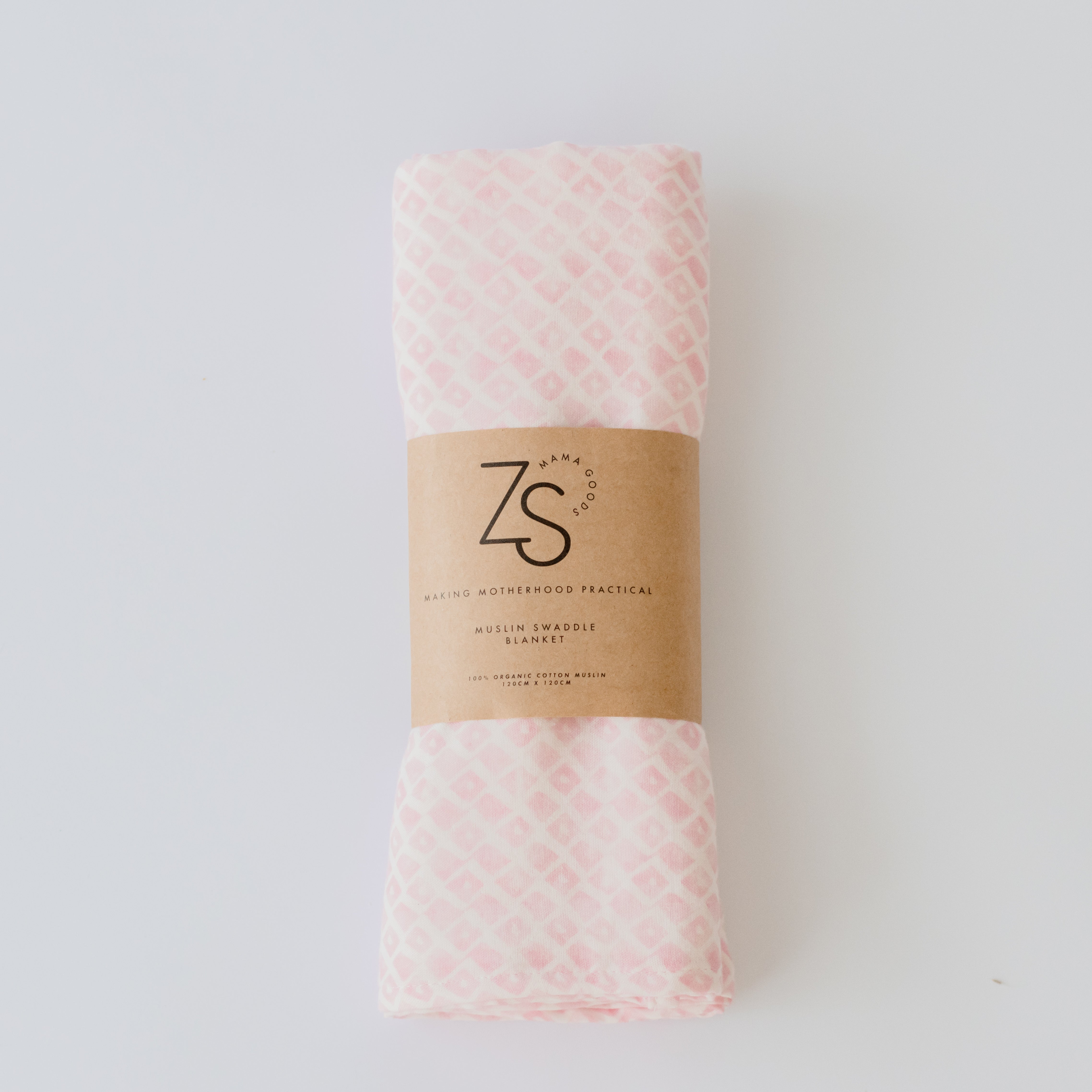Organic Cotton Muslin Swaddle Wrap - Rose Geometry