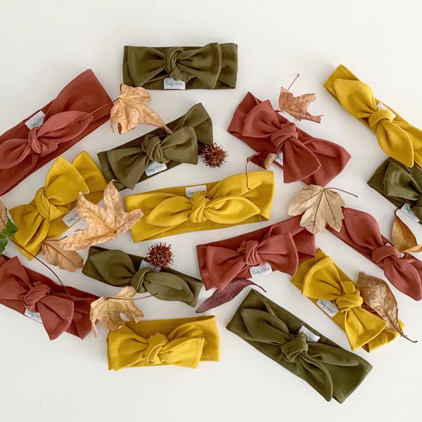 Baby Top Knot Headband - Olive