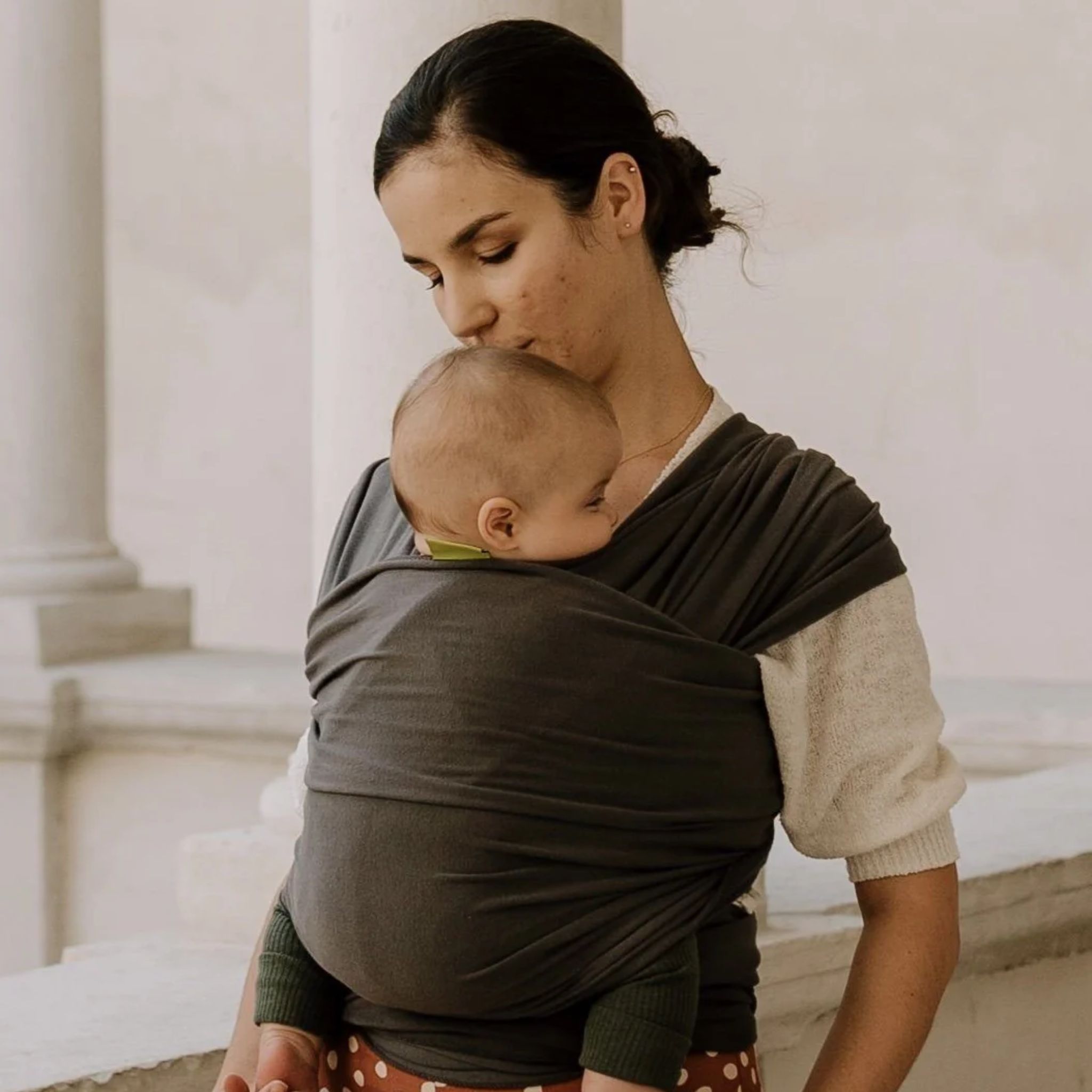 Boba Standard Wrap Baby Carrier Organic - Dark Grey – Zoe Sage