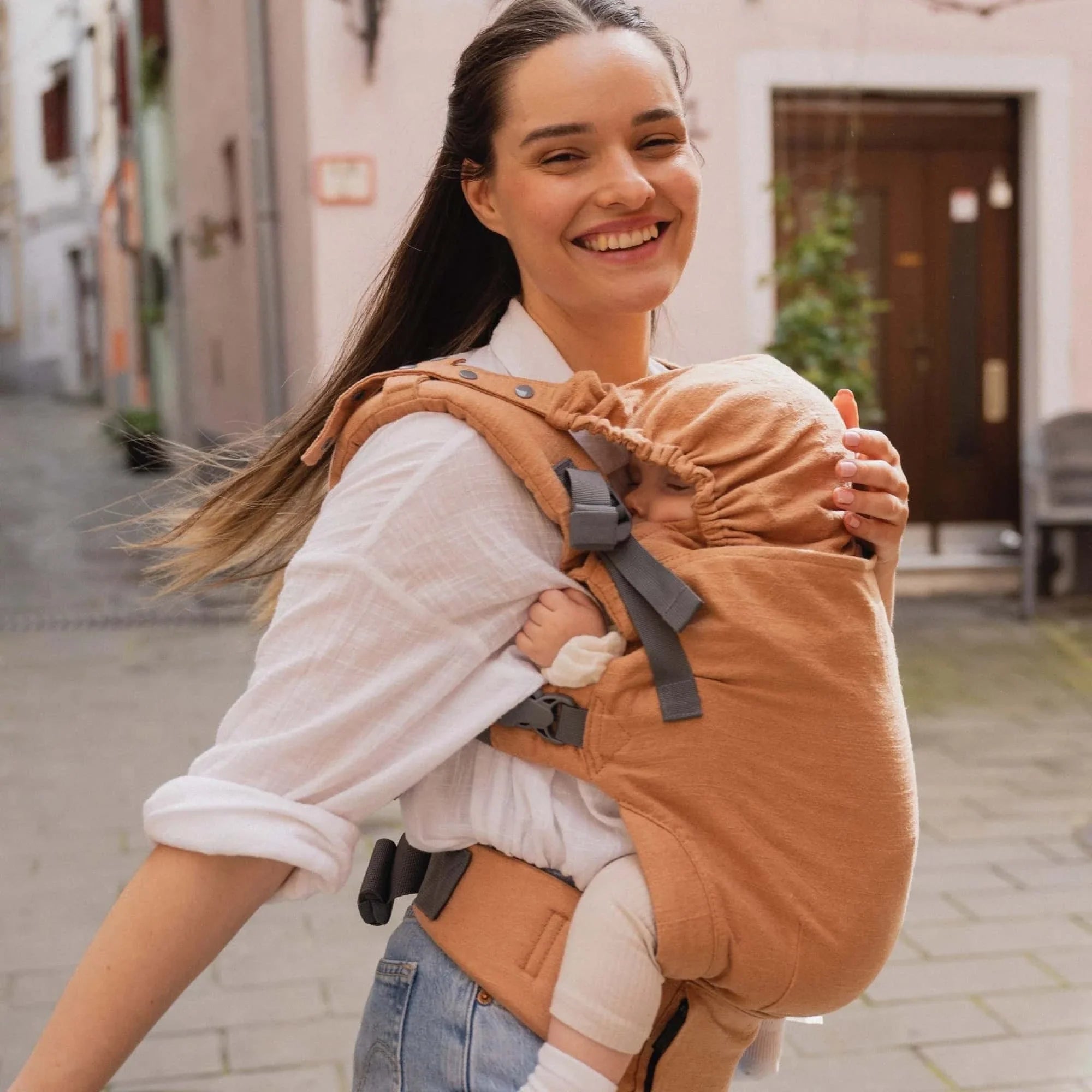 Boba X Linen Baby Carrier - Rye Brown