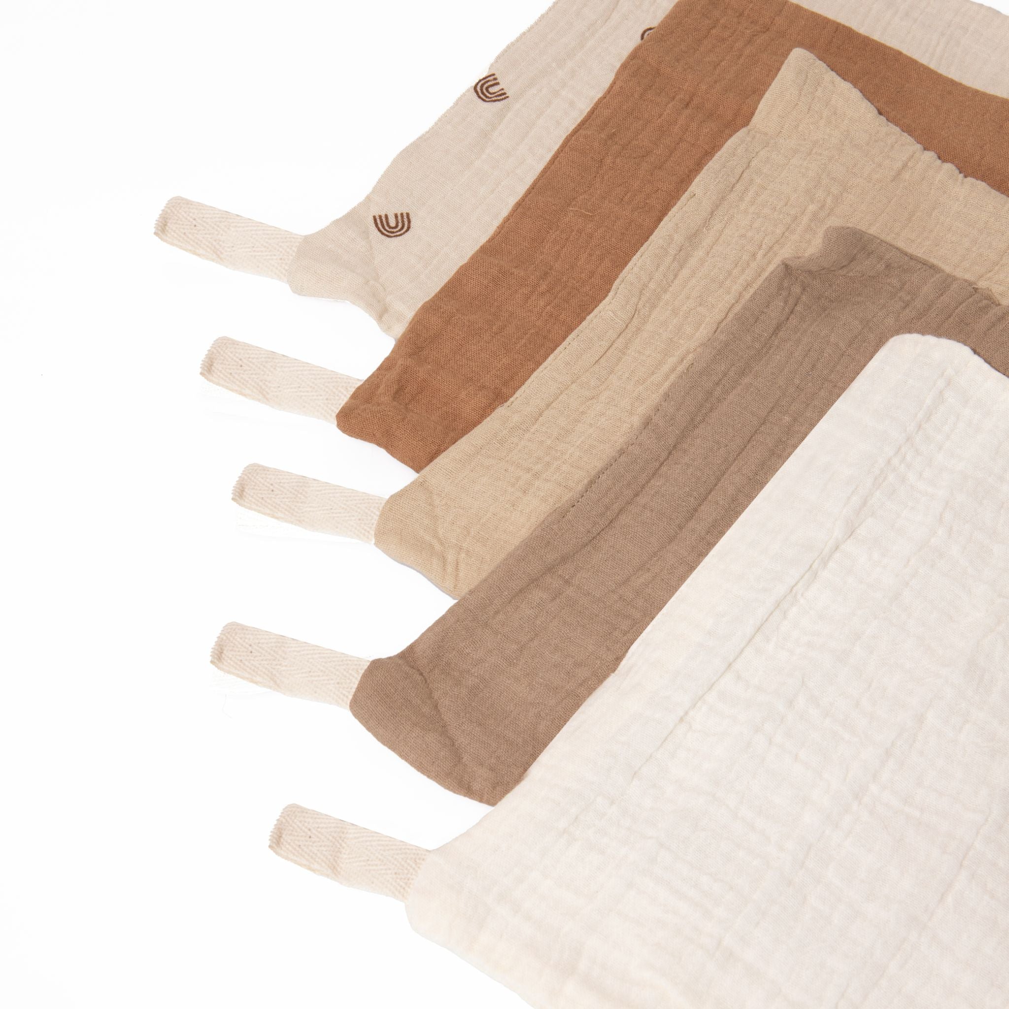 Organic Baby Wash Cloths Muslin - Dusty Dunes 5 Pack