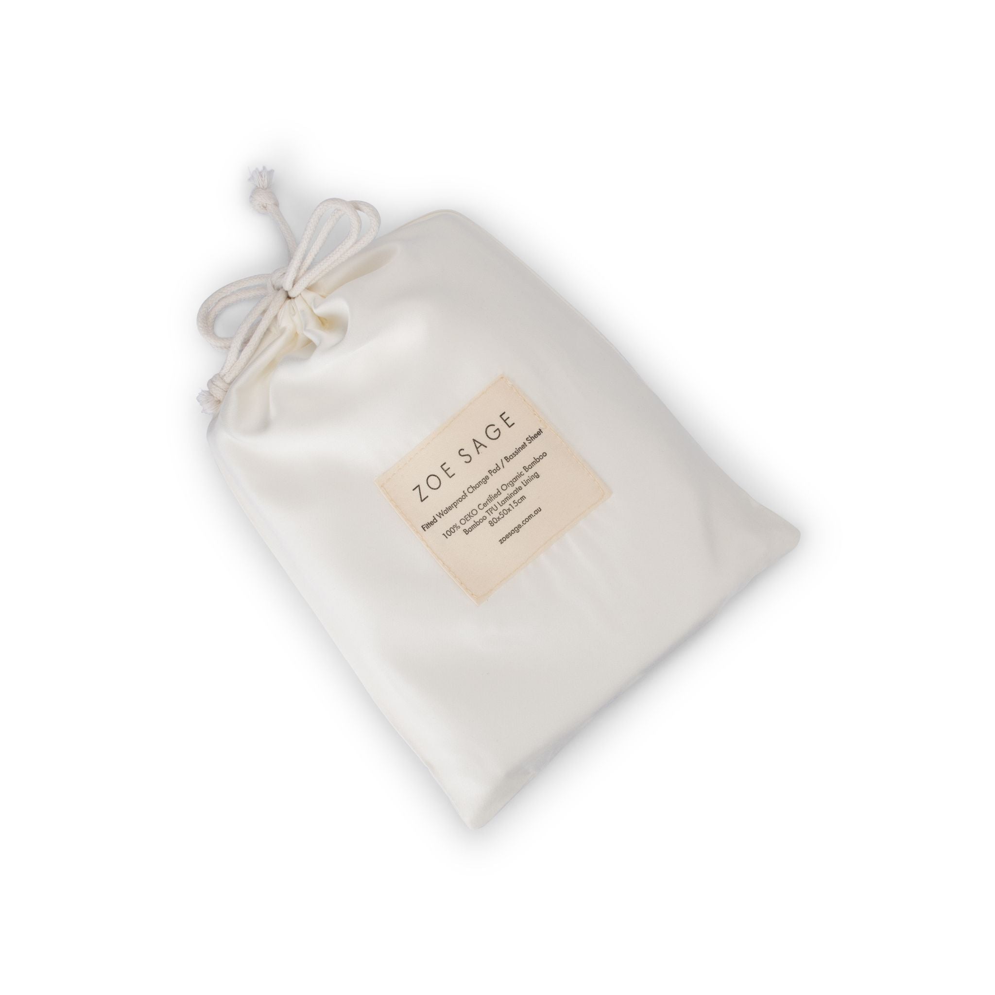 Waterproof Fitted Bassinet Sheet / Change Pad Cover – White