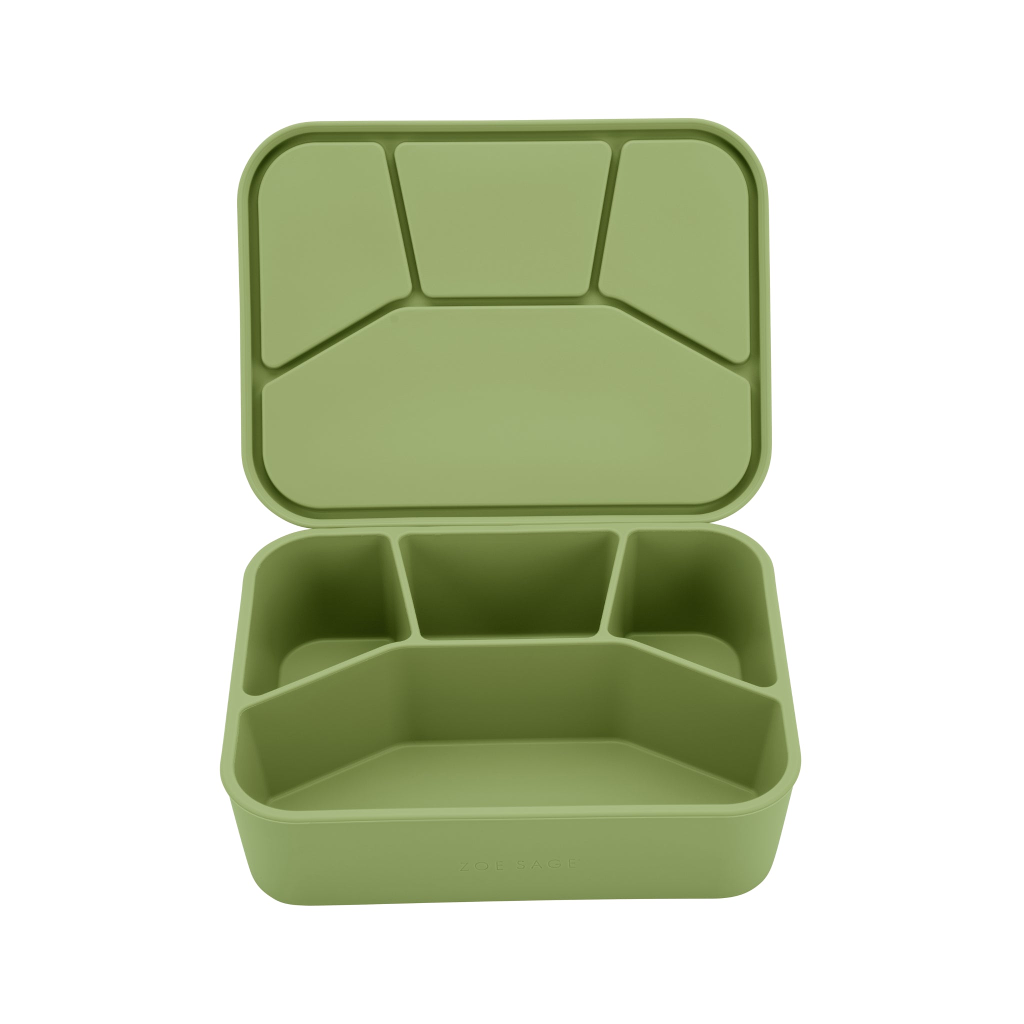 Silicone Bento Lunch Box- 4 Compartment - Sage Green