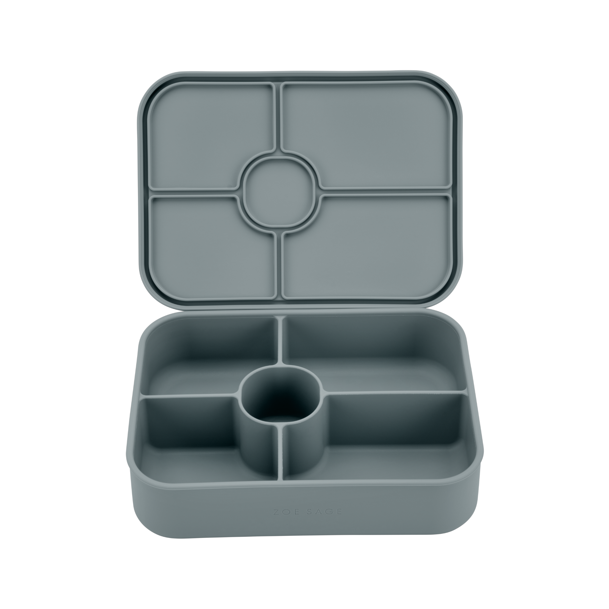 Silicone Bento Lunch Box 5 Compartment - Mountain Mist