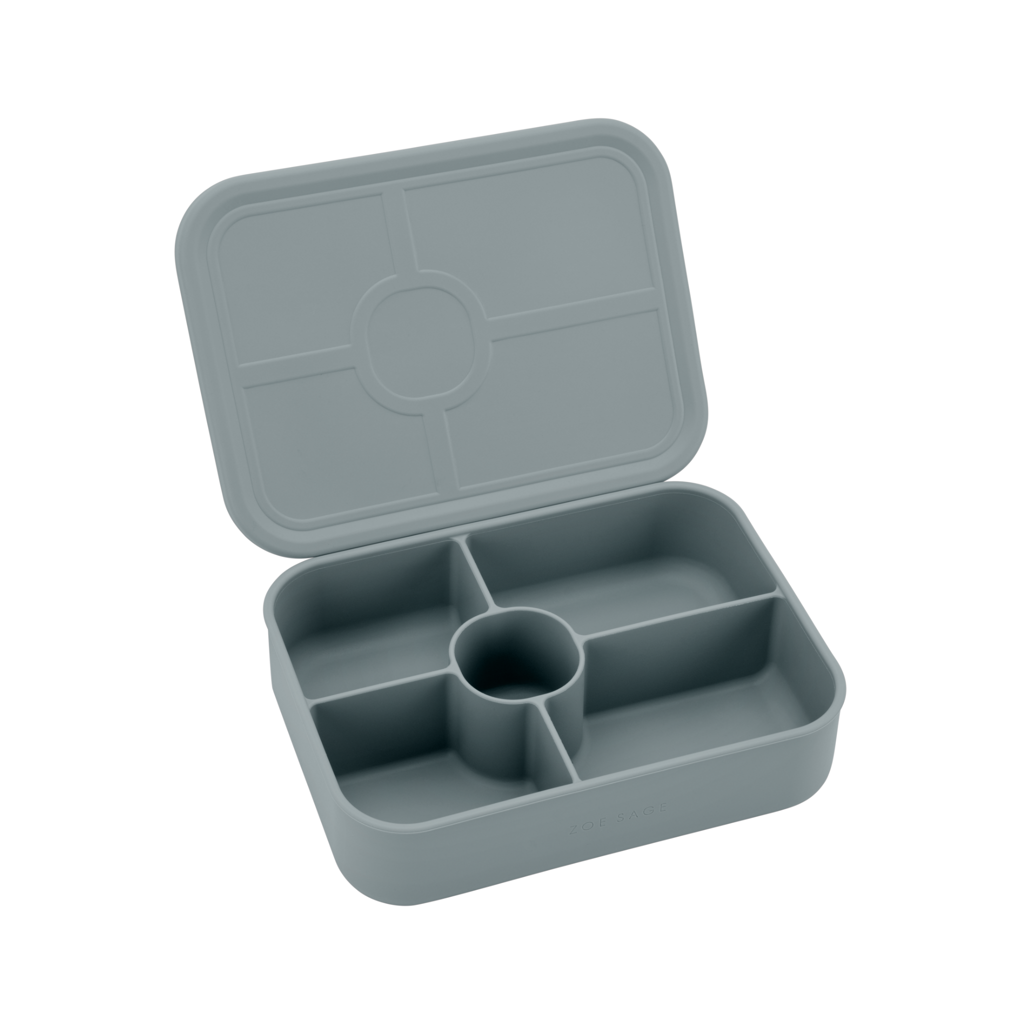 Silicone Bento Lunch Box 5 Compartment - Mountain Mist