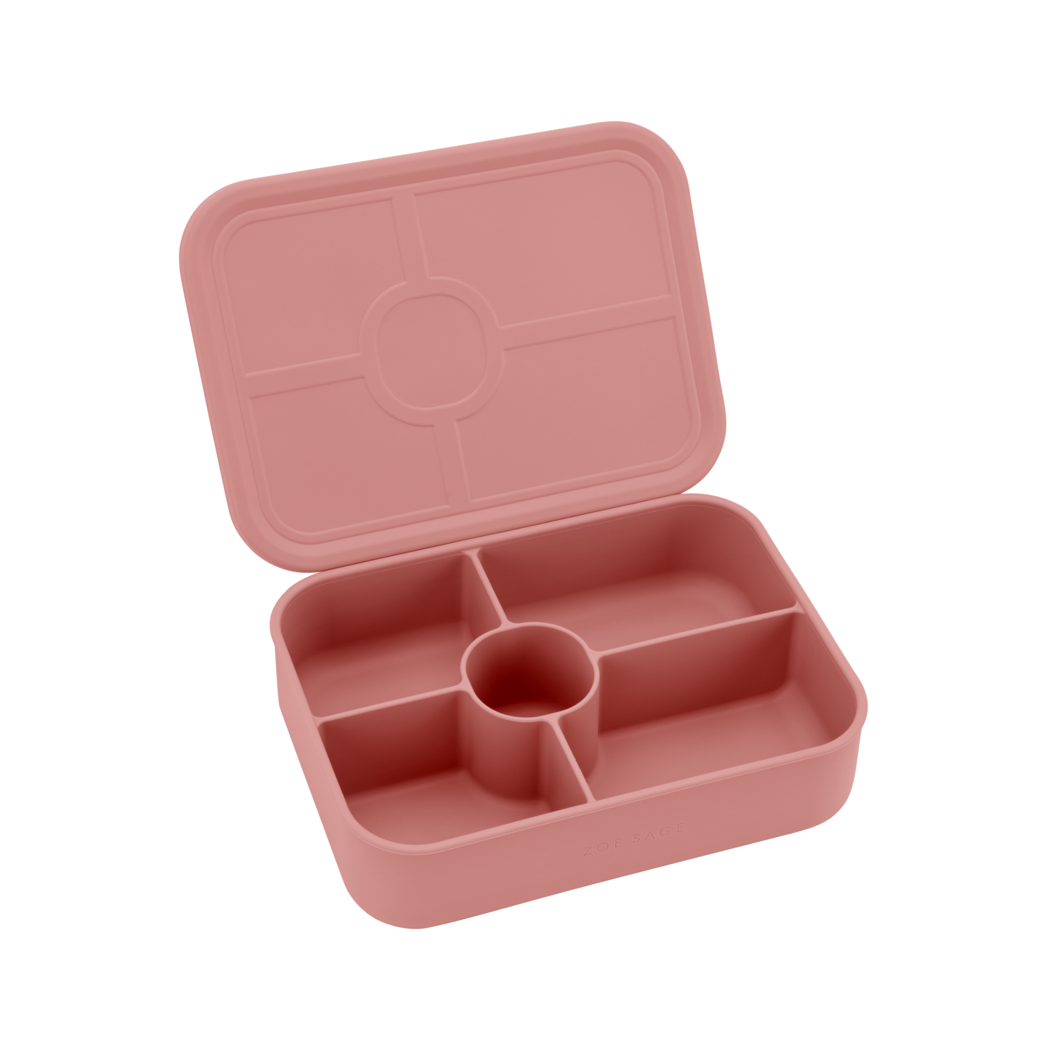 Silicone Bento Lunch Box 5 Compartment - Dusty Pink