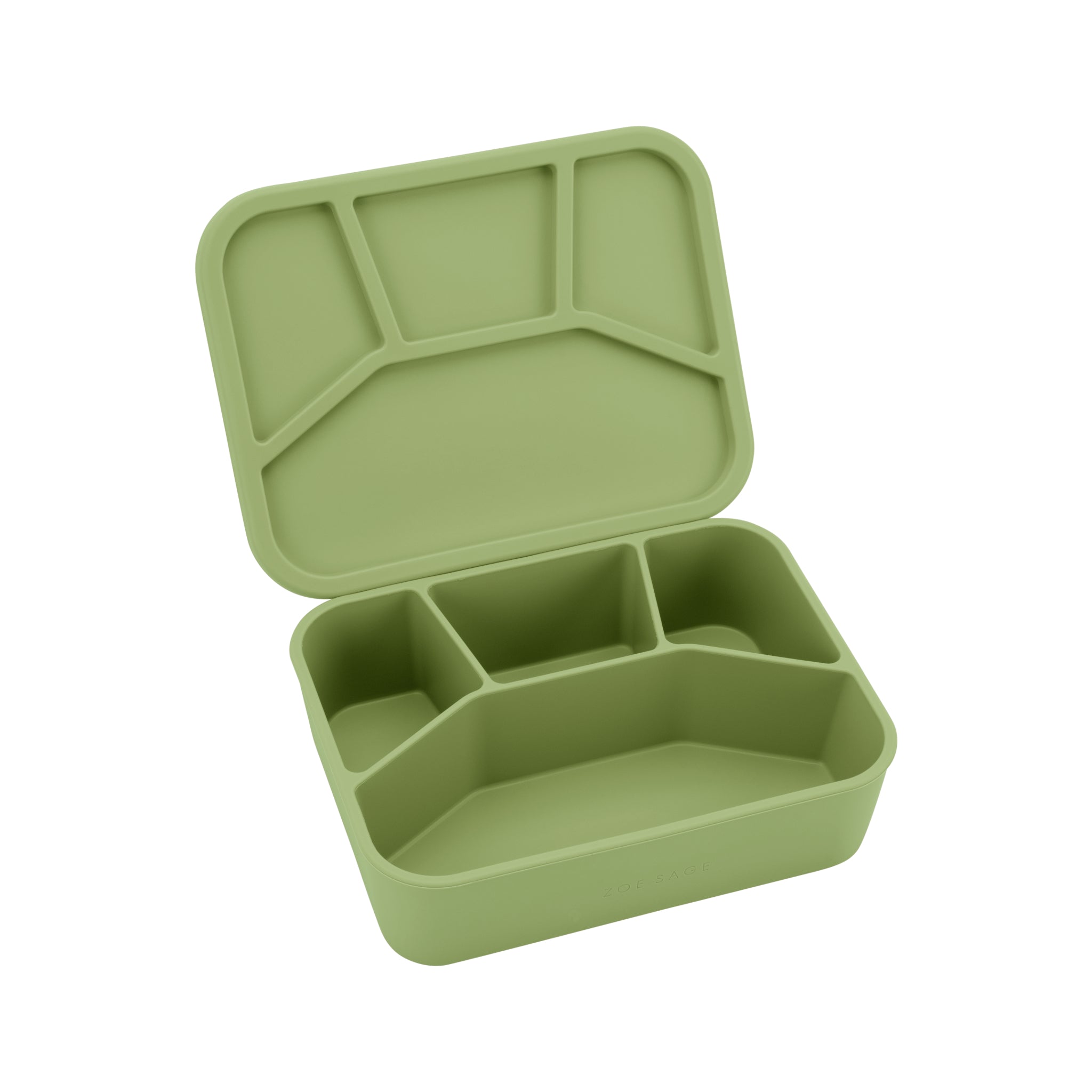 Silicone Bento Lunch Box- 4 Compartment - Sage Green