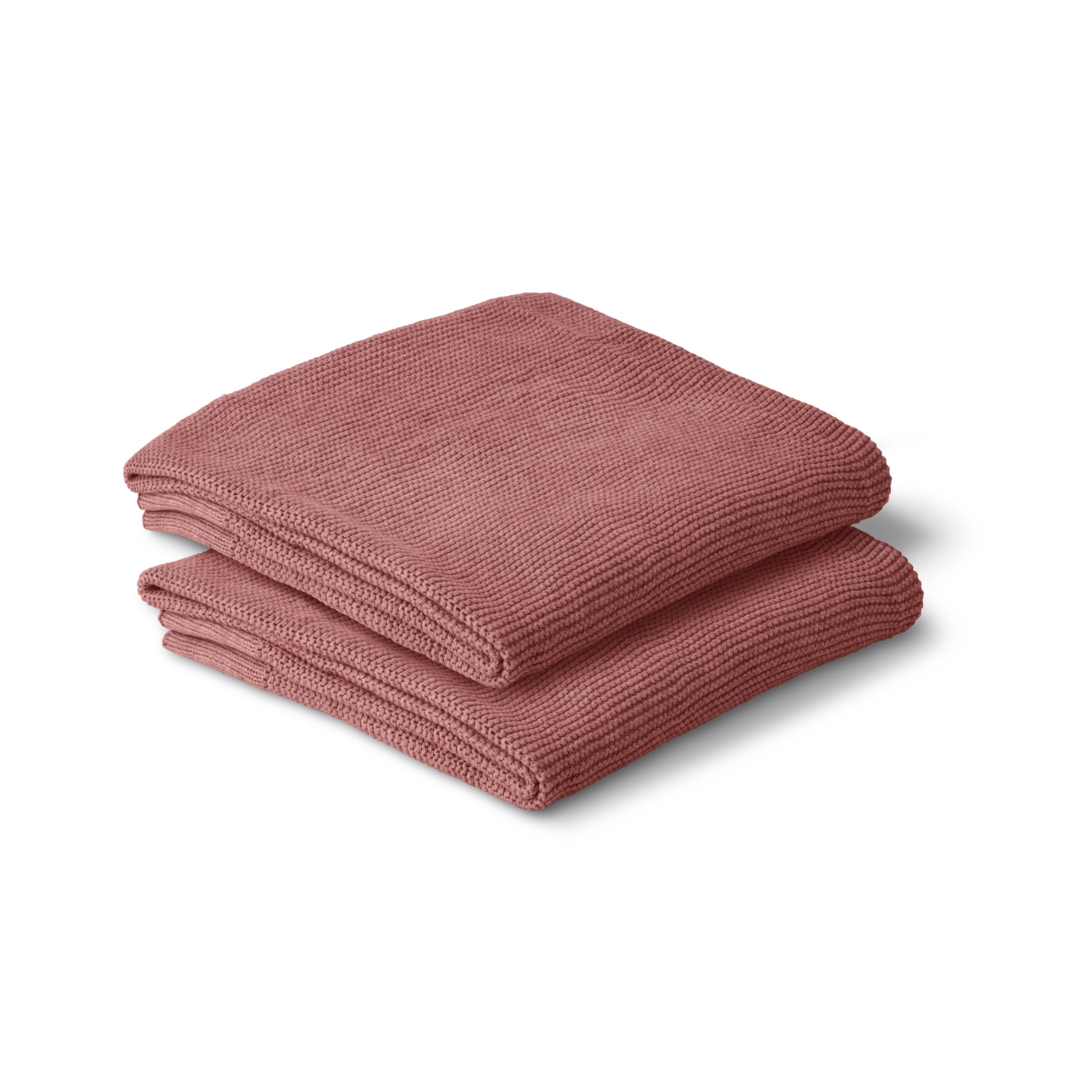 Cotton Classic Knit Baby Blanket - Plum