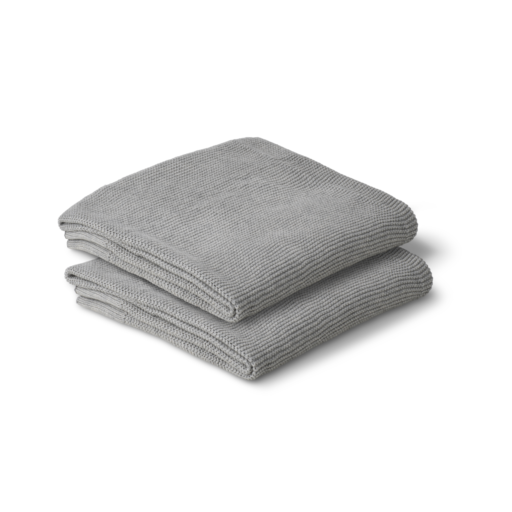 Cotton Classic Knit Baby Blanket - Dove Grey