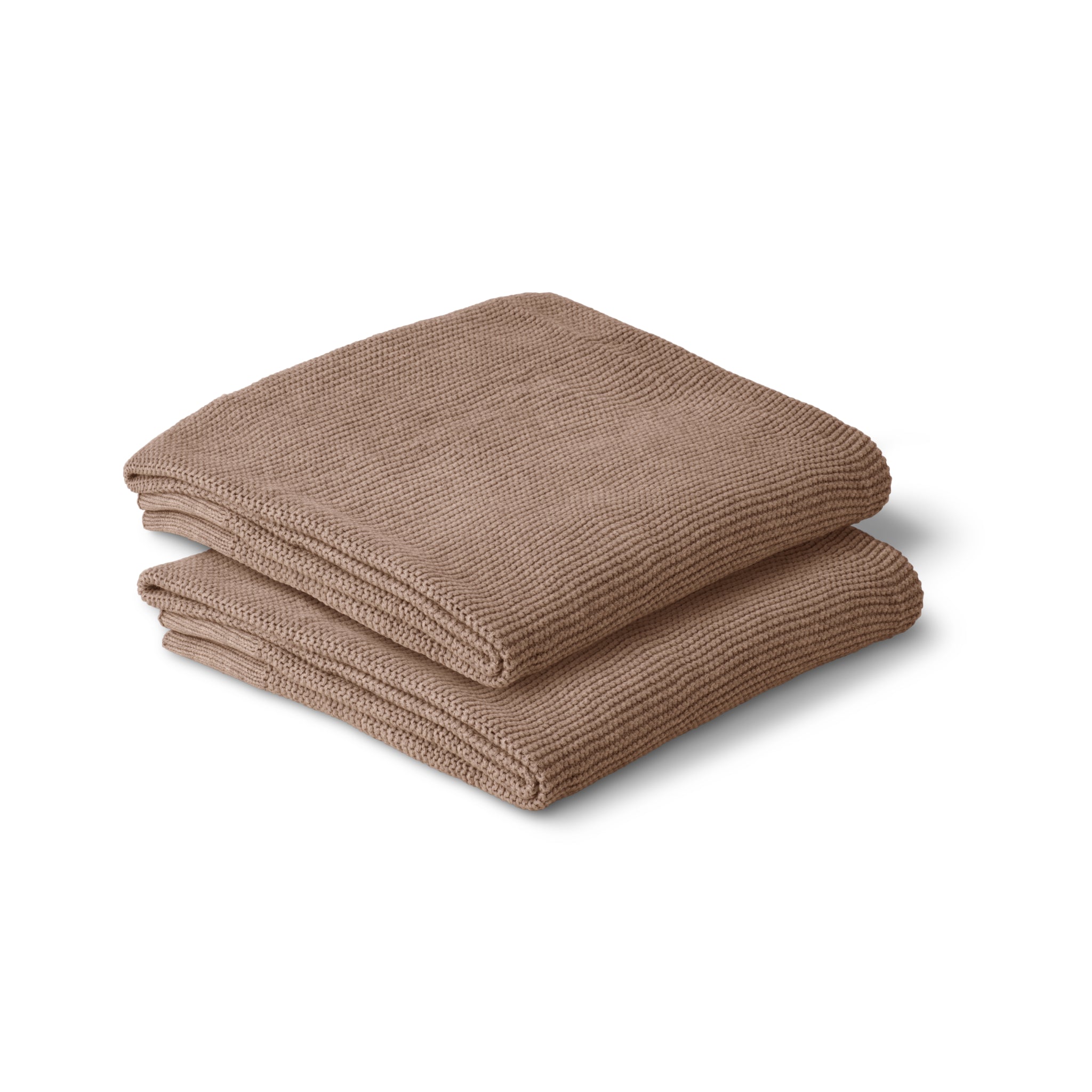 Cotton Classic Knit Baby Blanket - Mocha