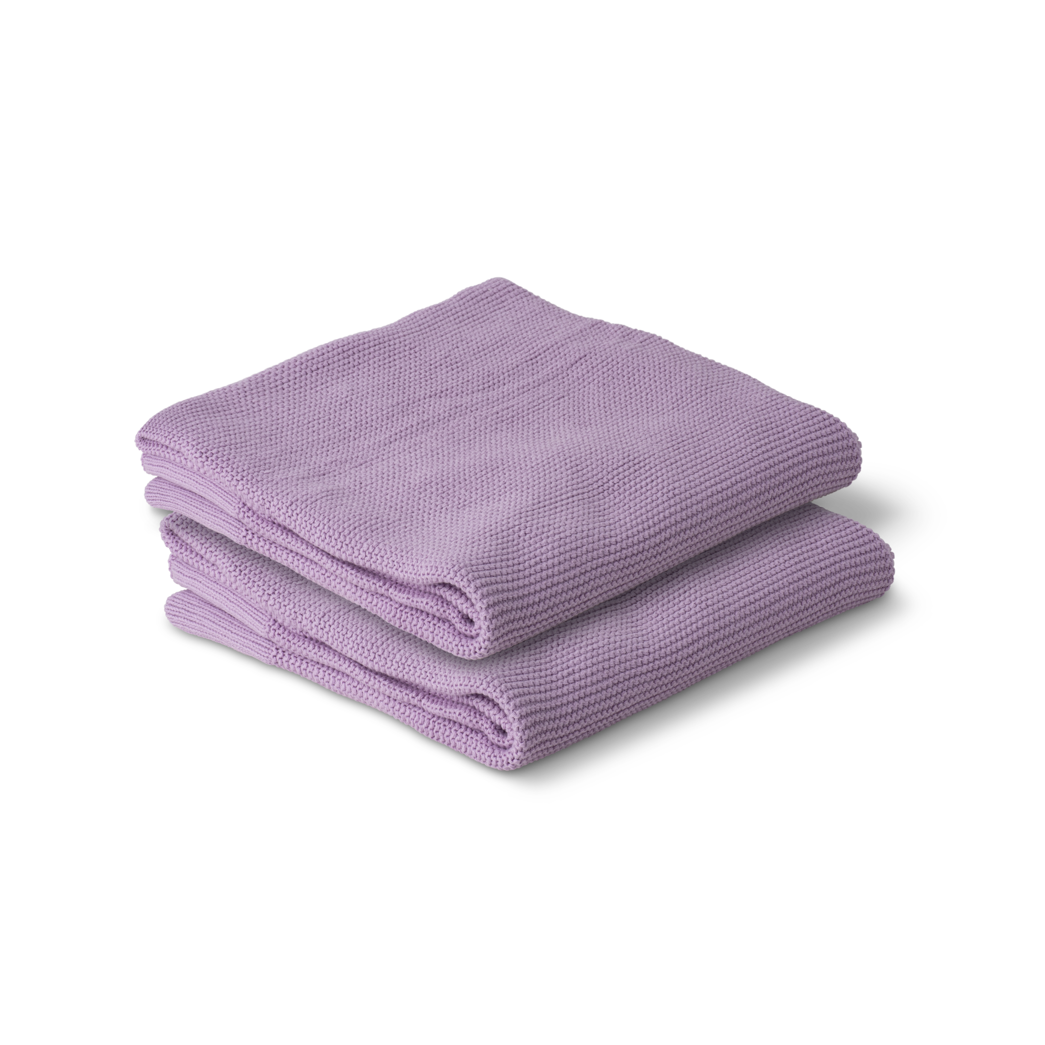 Cotton Classic Knit Baby Blanket - Lilac