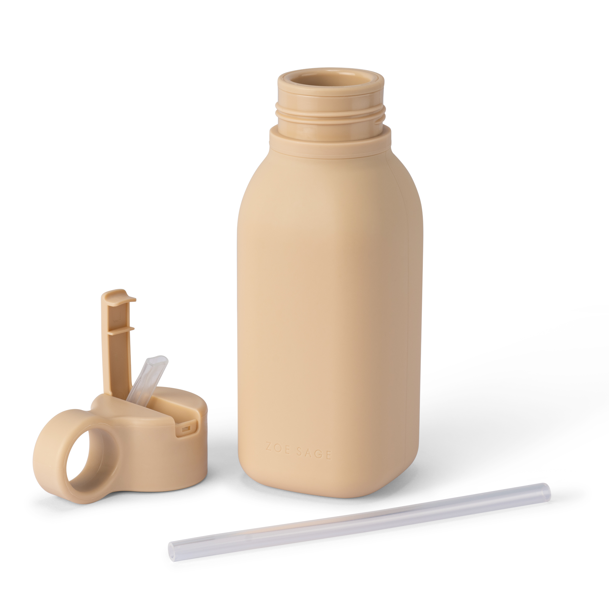 Silicone Water Bottle 450ml | Wheat