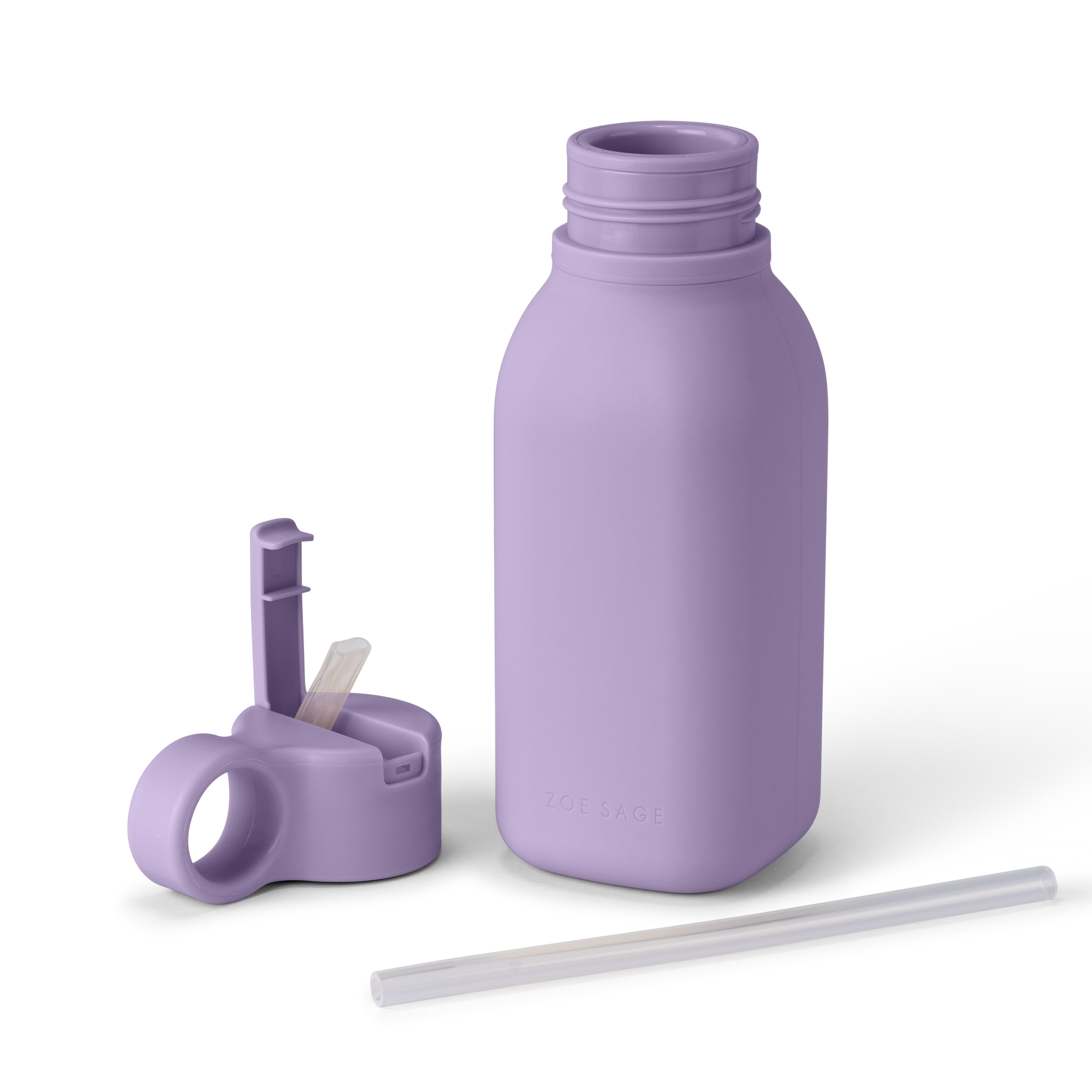 Silicone Water Bottle 450ml | Pastel Purple
