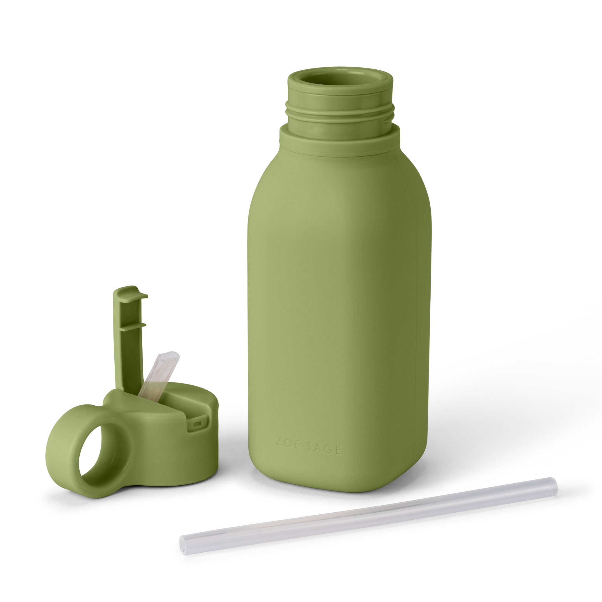 Silicone Water Bottle 450ml | Sage Green