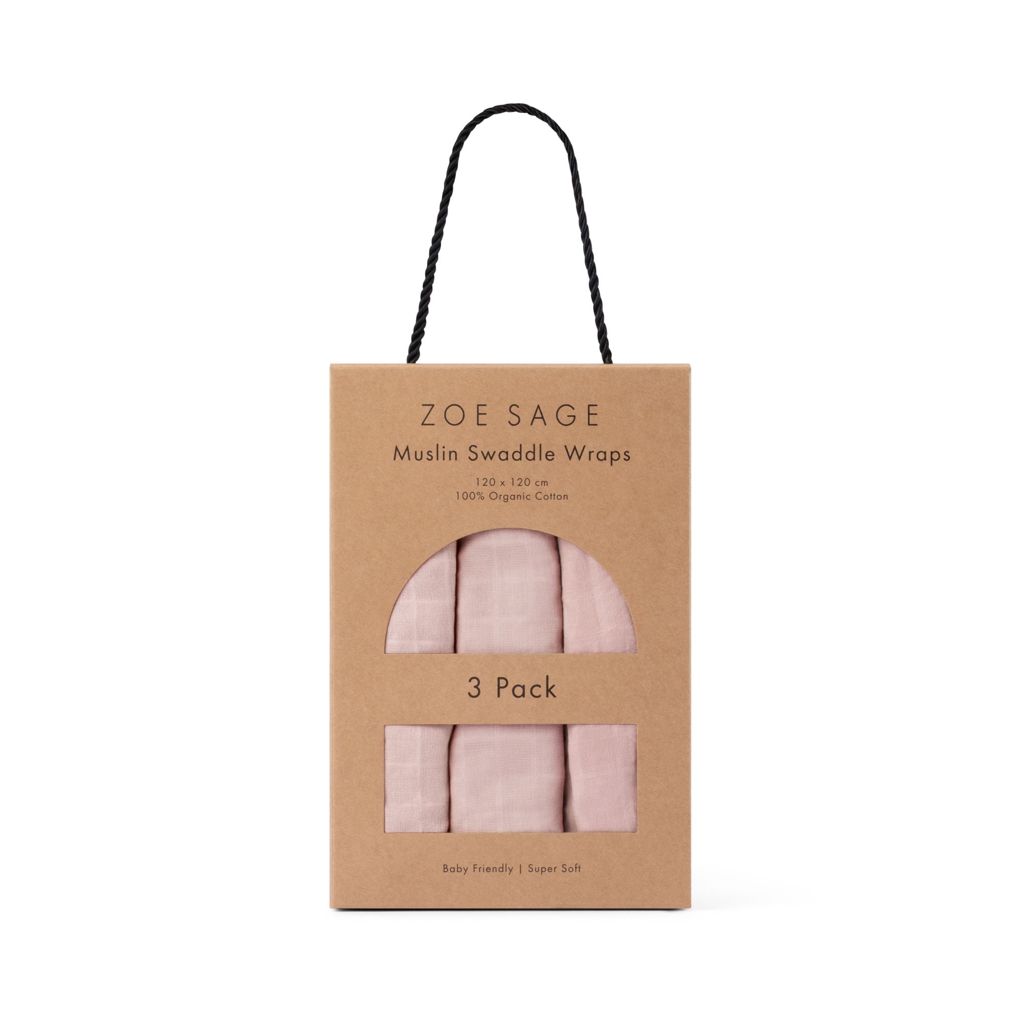 Organic Cotton Muslin Swaddle Wrap - 3pk - Sunset