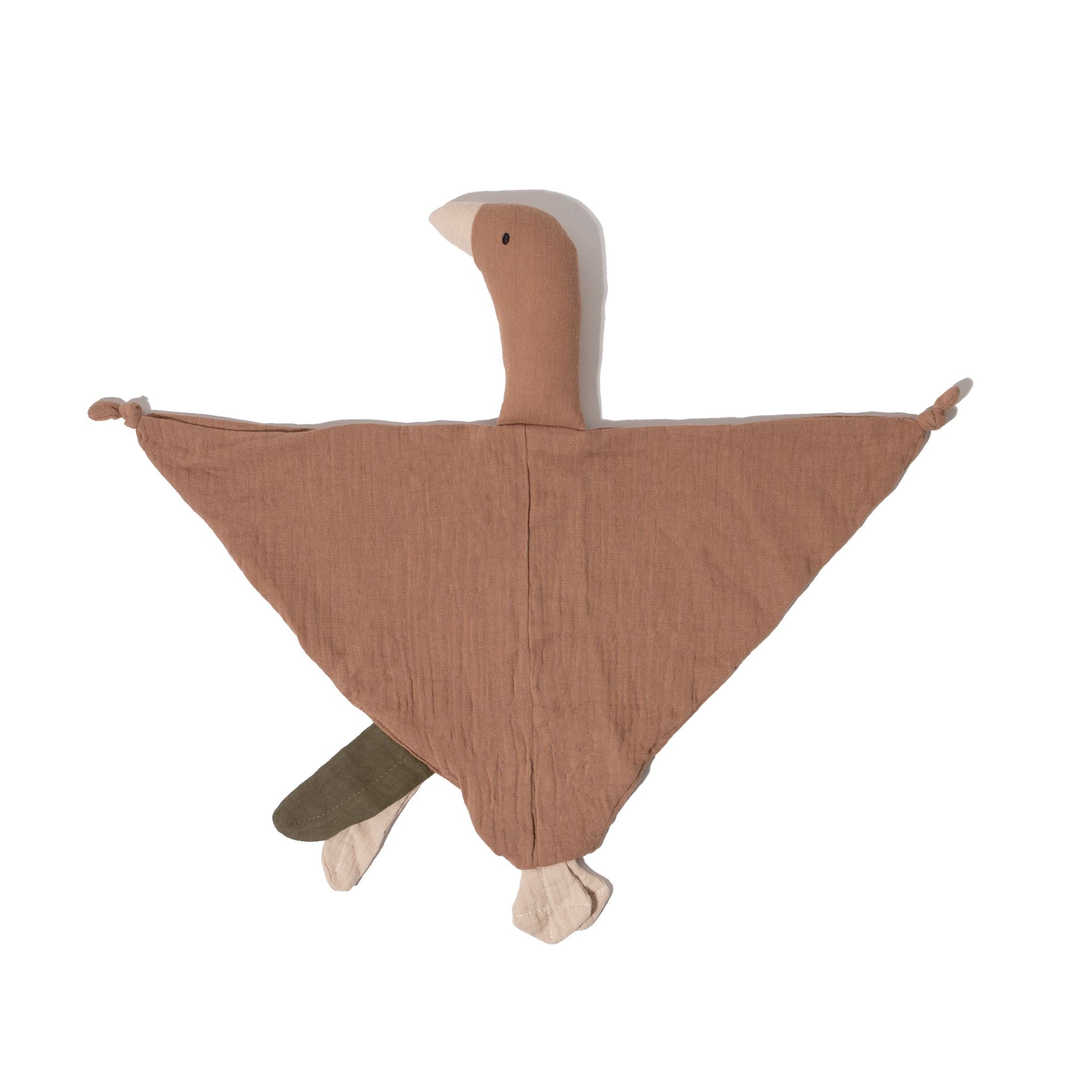 Goose Comforter Baby Security Blanket - Nutmeg