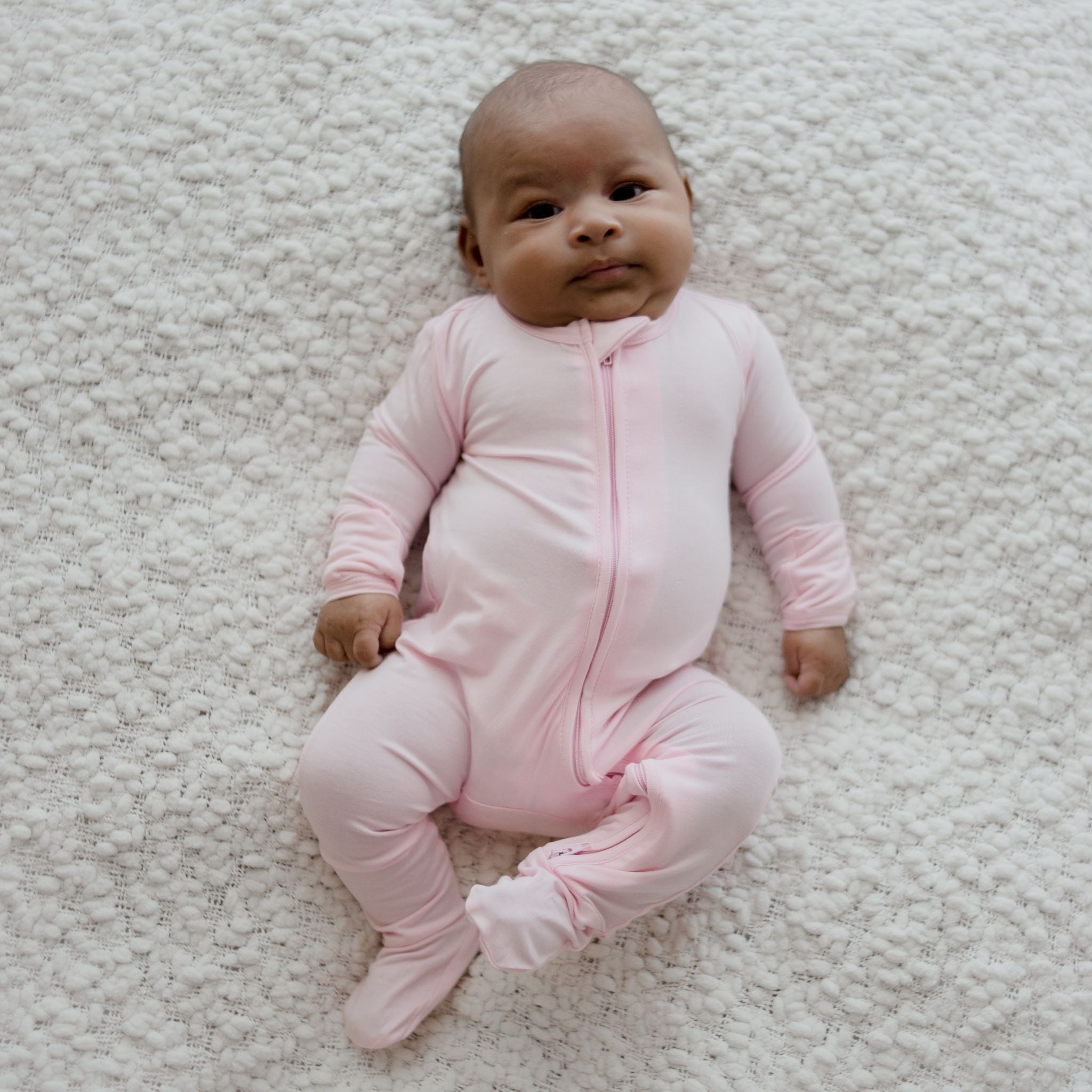 Bamboo Zip Growsuit Romper Twilight Pink – Zoesage