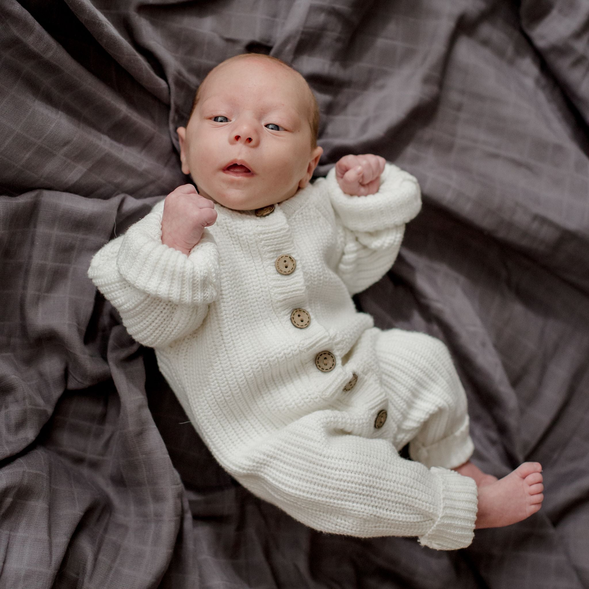 Organic Cotton Muslin Swaddle Wrap - Storm Grey
