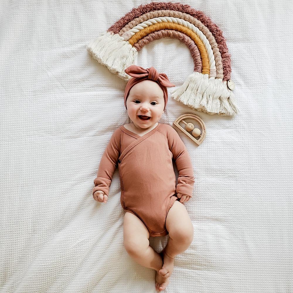 Baby Top Knot Headband - Rust