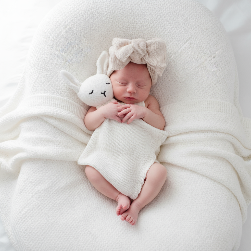 Baby Blanket and Lovey Comforter Set - Milk