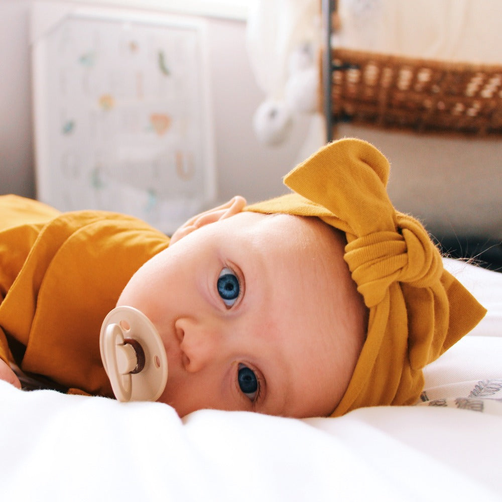 Baby Bow Knot Headband - Mustard