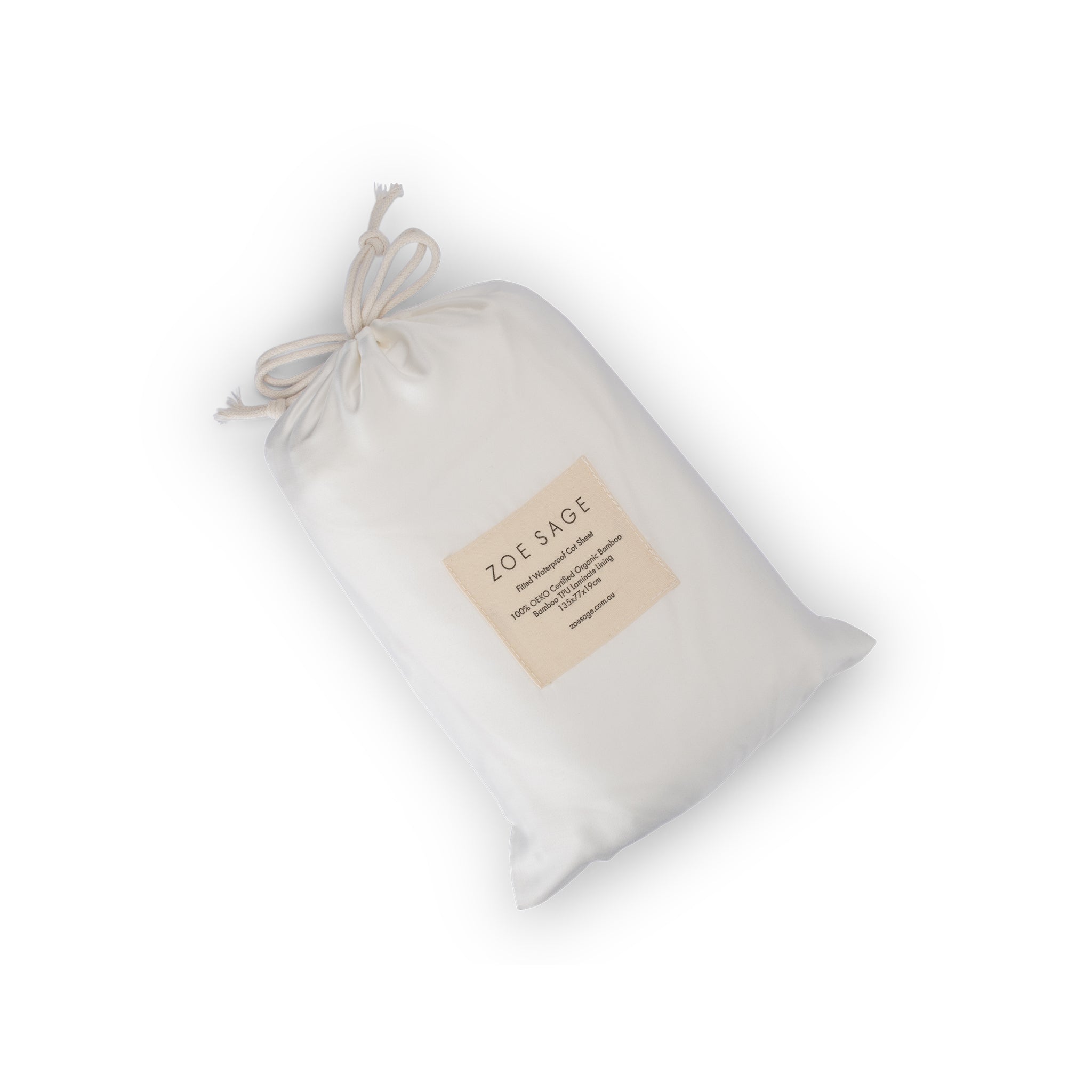 Waterproof Fitted Cot Sheet – White