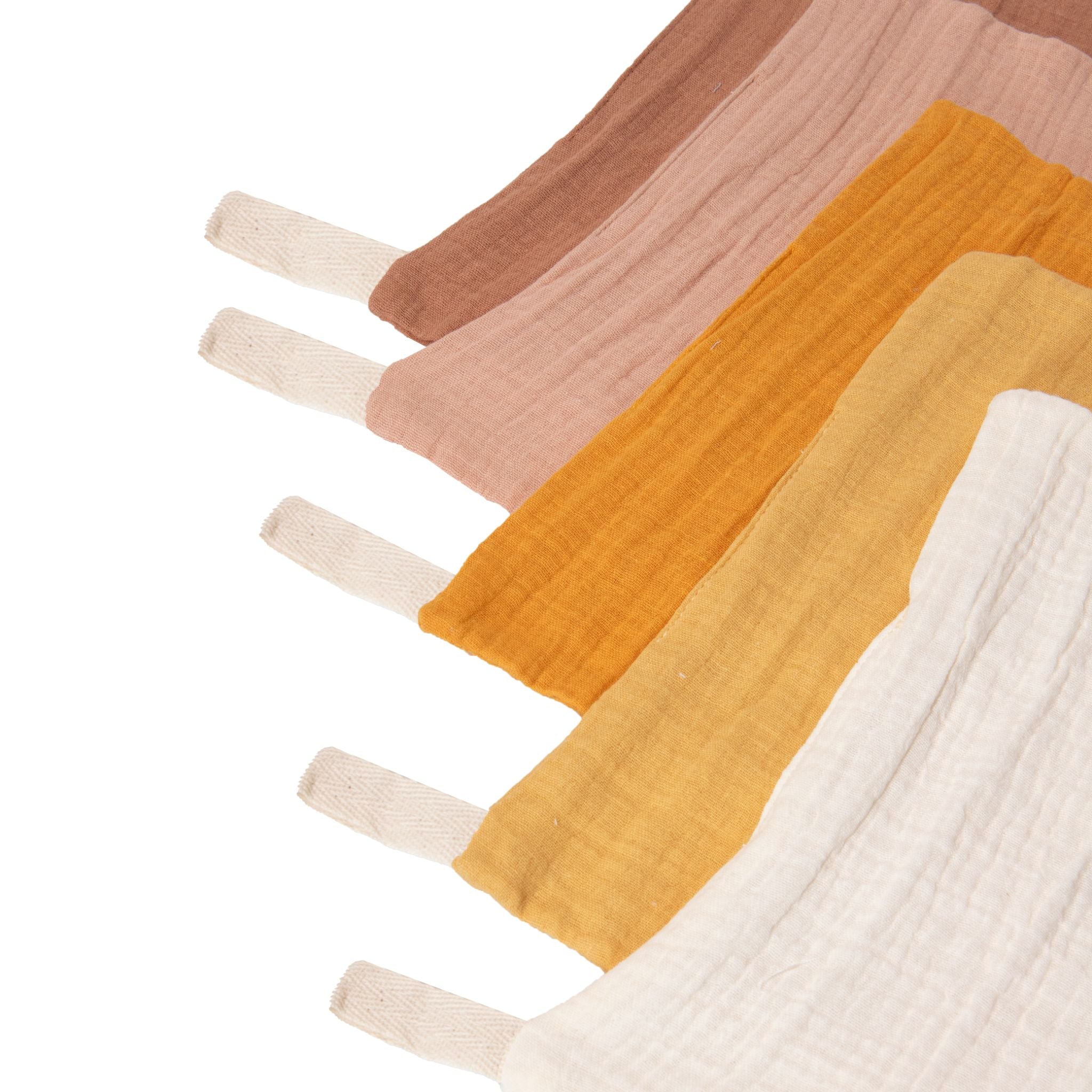 Organic Baby Wash Cloths Muslin - Golden Harvest 5 Pack