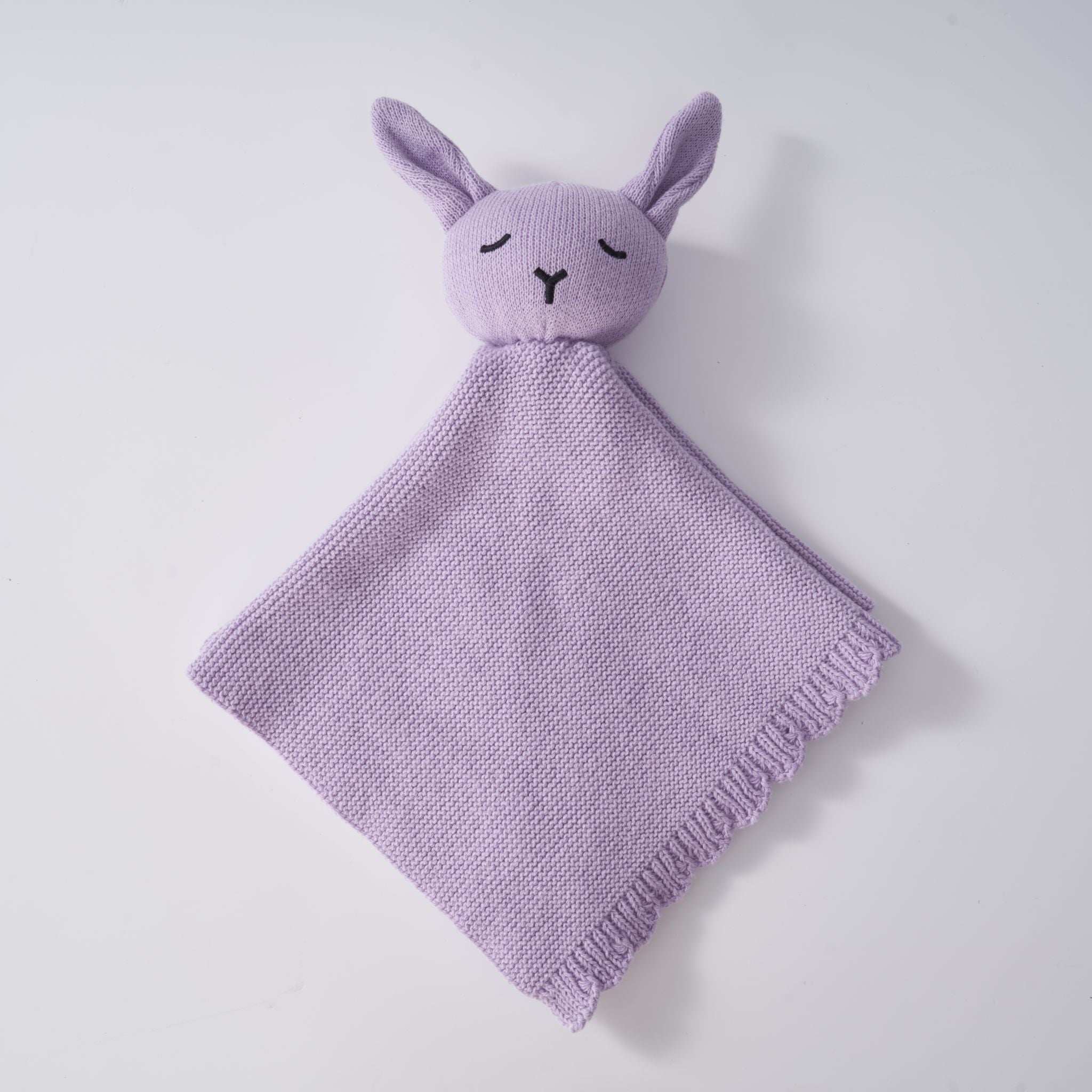 Knitted Lovey Comforter - Lilac