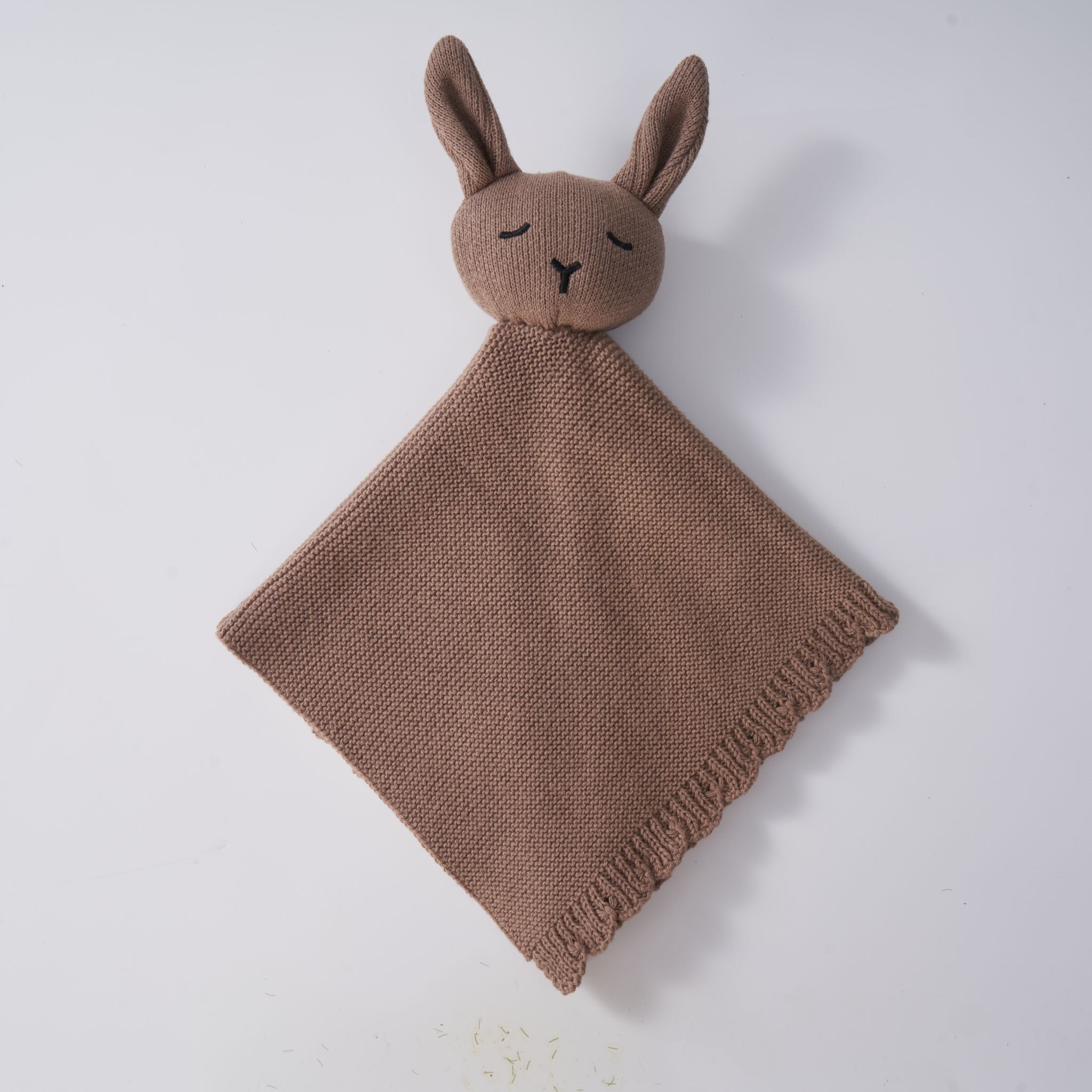 Knitted Lovey Comforter - Mocha
