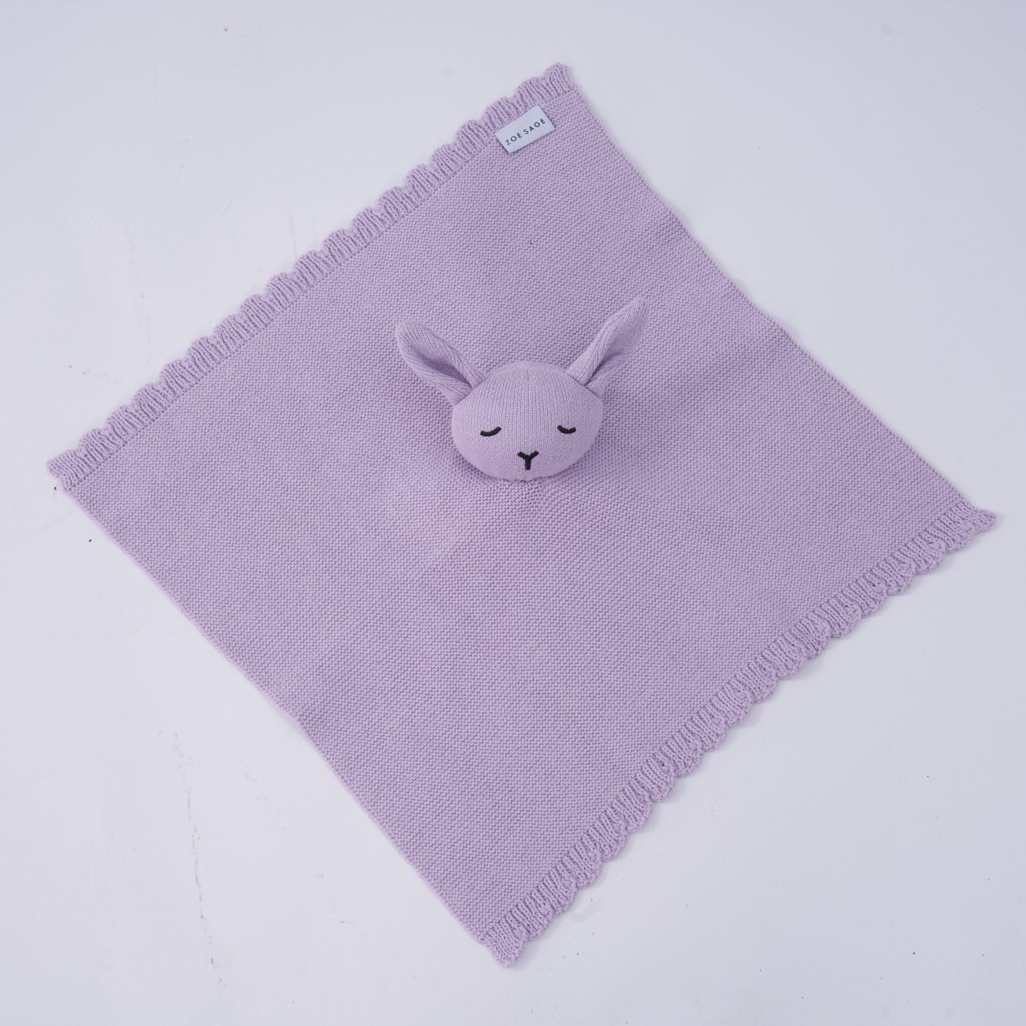 Knitted Lovey Comforter - Lilac