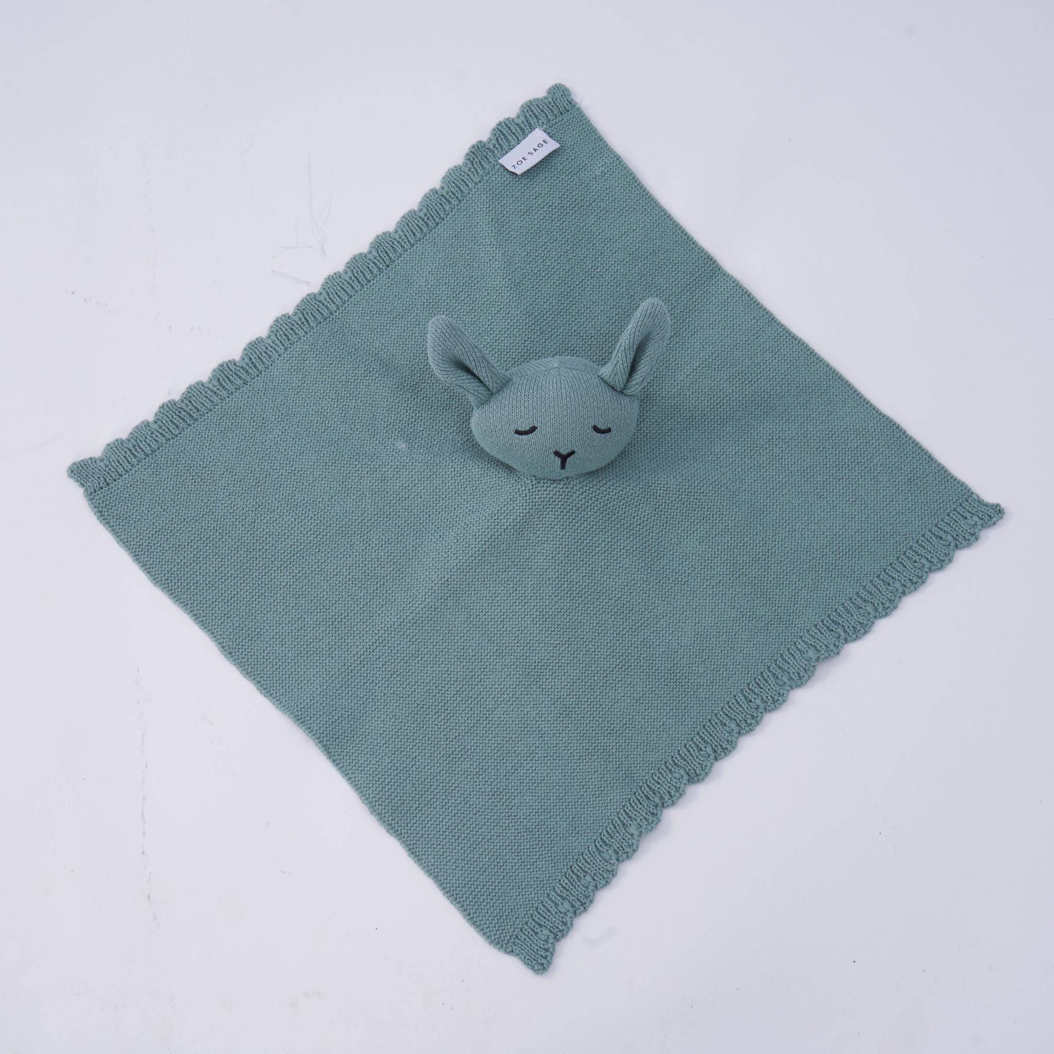 Knitted Lovey Comforter - Mantis Green
