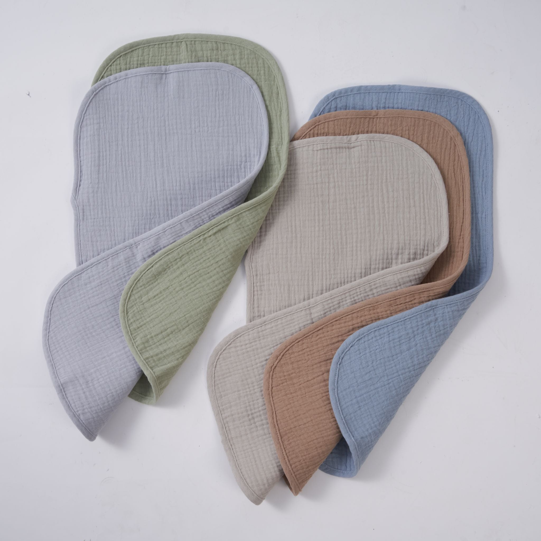 Organic Muslin Burp Cloths - Earth and Sky 5 Pack