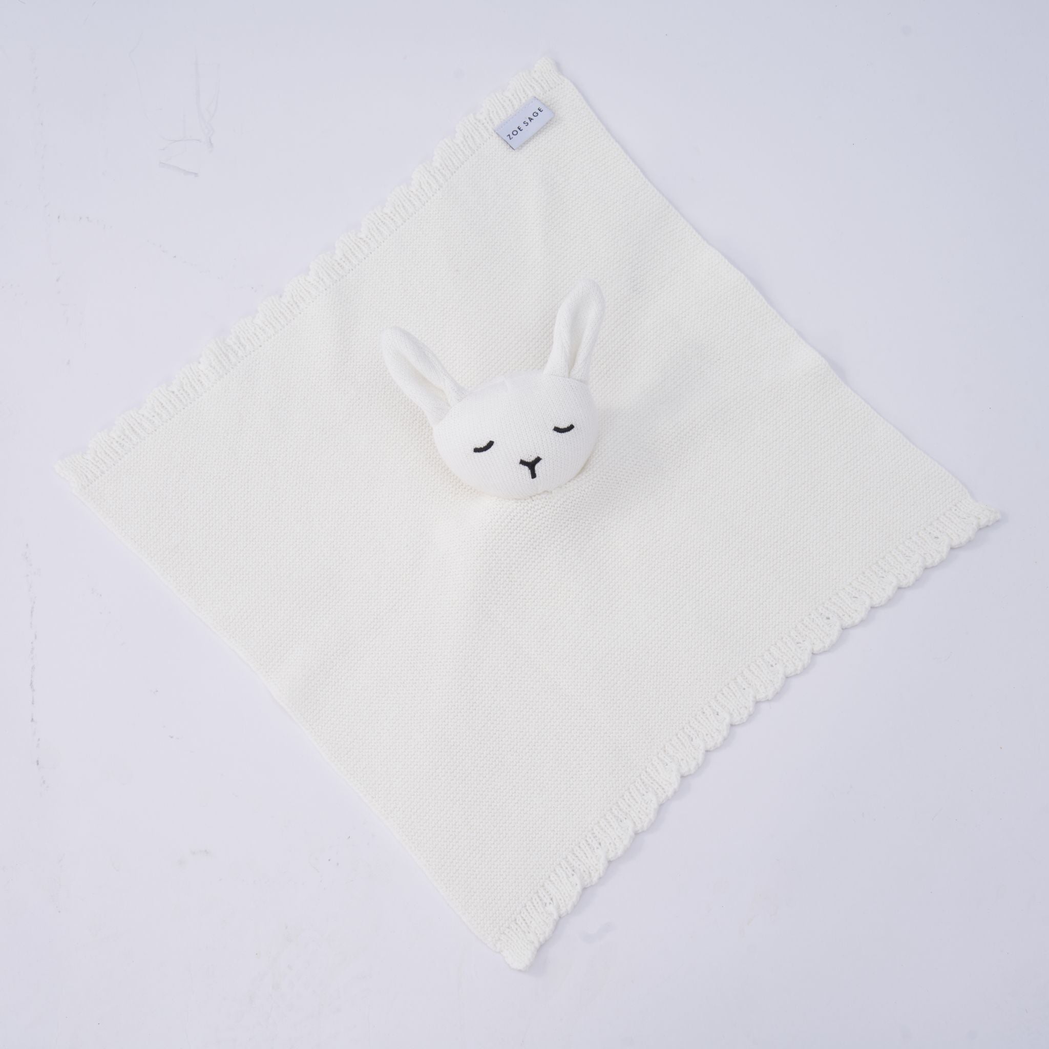 Knitted Lovey Comforter - Milk