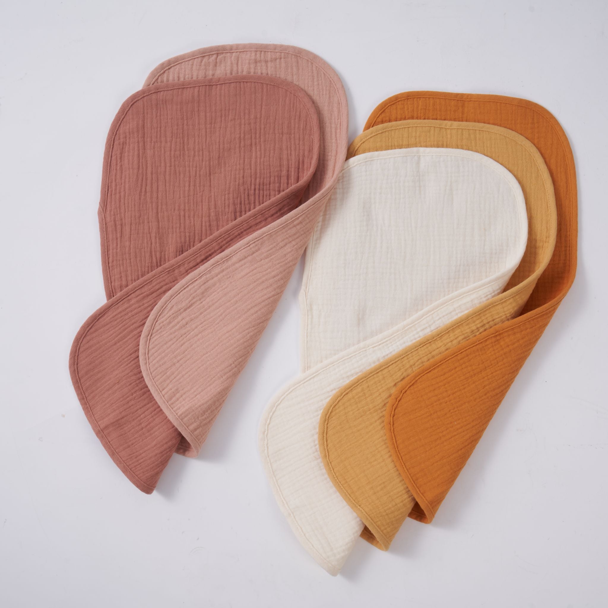 Organic Muslin Burp Cloths - Golden Harvest 5 Pack