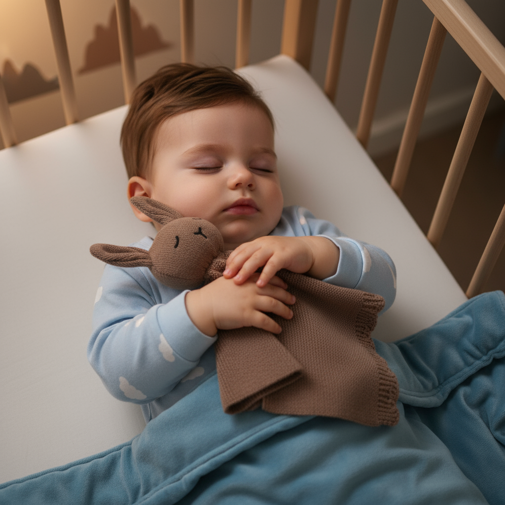 Knitted Lovey Comforter - Mocha