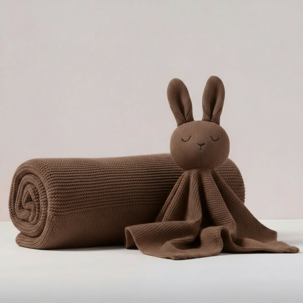 Baby Blanket and Lovey Comforter Set - Mocha