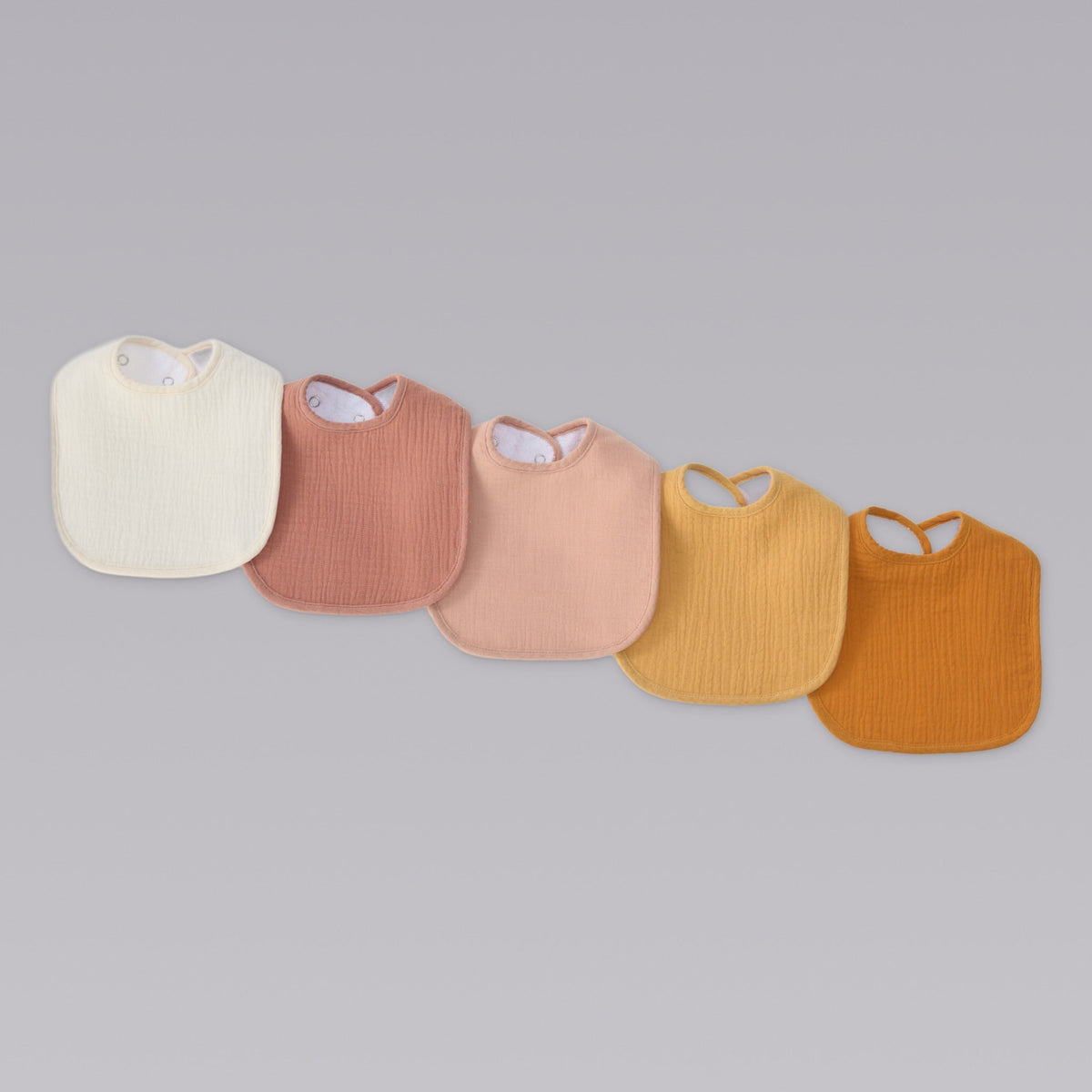 Zoe Sage baby bibs: organic muslin baby bibs and linen bandana dribble bibs