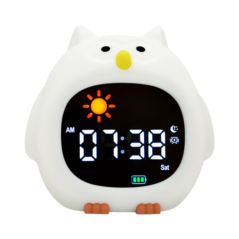 Educational Sleep Trainer Nightlight, Alarm Clock with White Noise Machine - Owl
