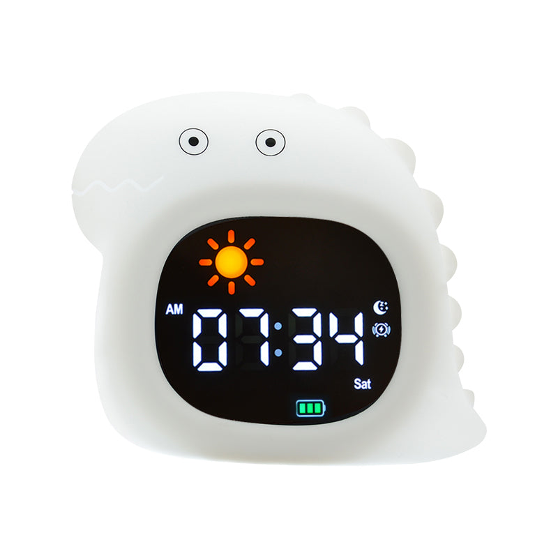 Educational Sleep Trainer Nightlight, Alarm Clock with White Noise Machine - Dino