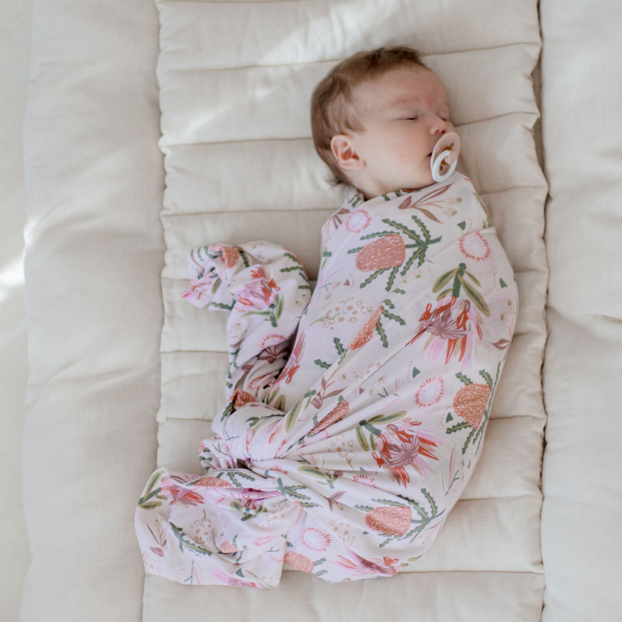Stretchy Swaddle Baby Wrap - Gumnut Blossoms
