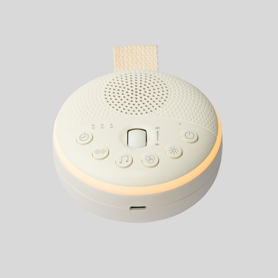 Portable Baby White Noise Machine & Night Light - White