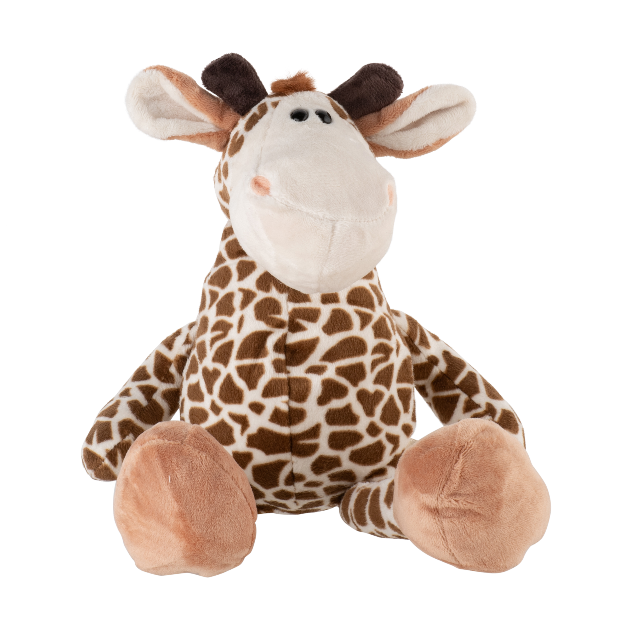 Soft plush giraffe toy Eddie in warm tan and cream by Zoe Sage