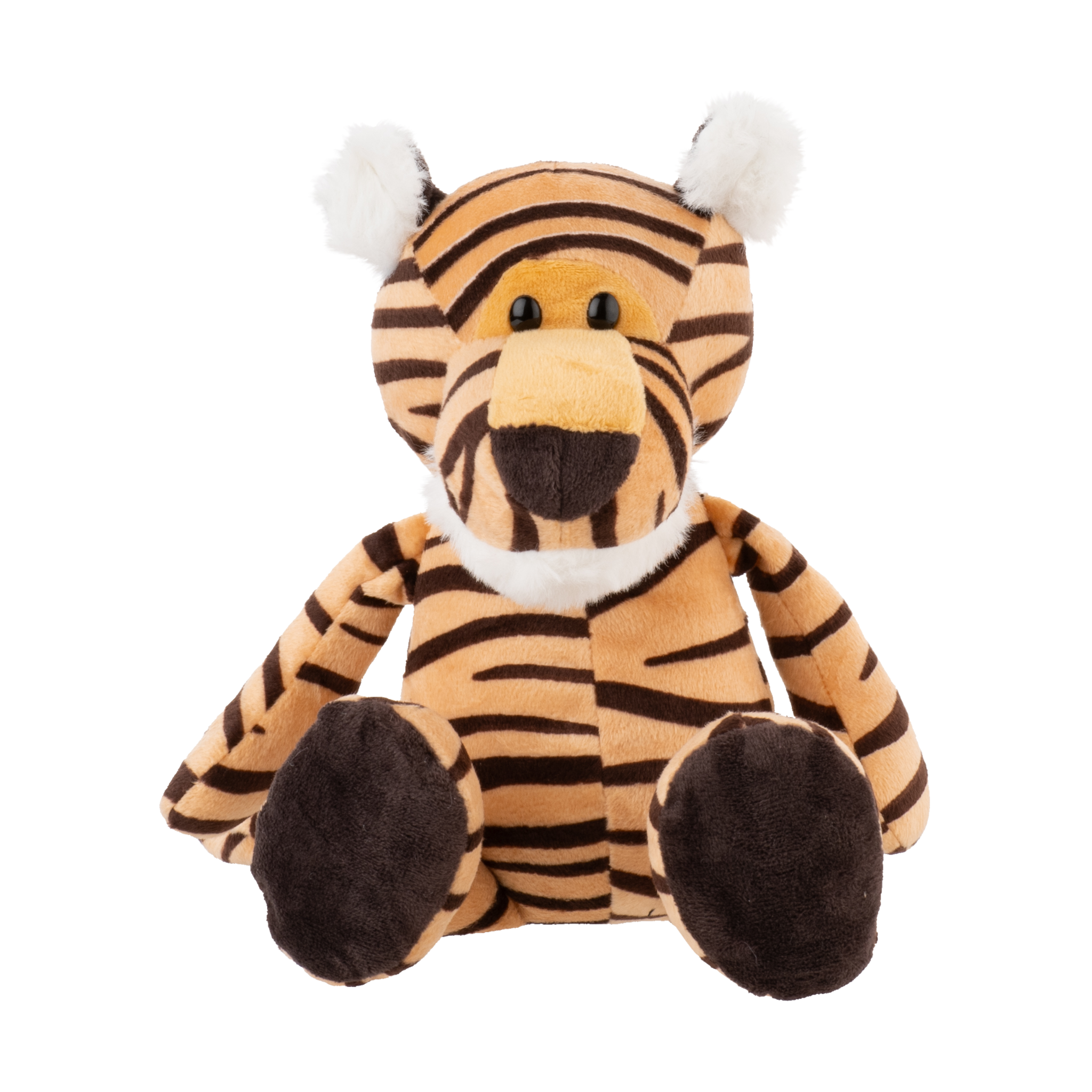 Tilly the Tiger soft plush toy in orange and black stripes by Zoe Sage