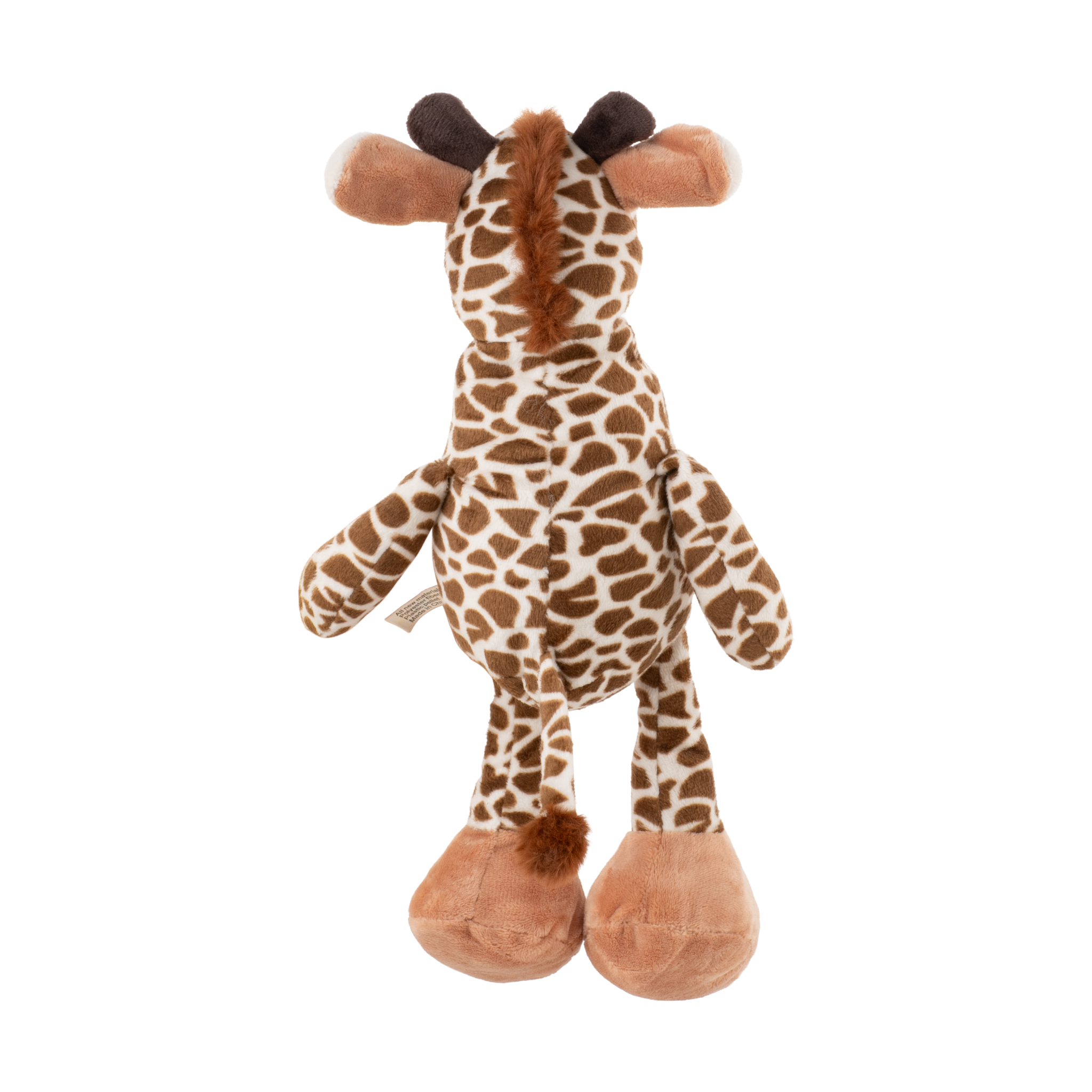 Soft plush giraffe toy Eddie in warm tan and cream colors, perfect for cuddles.