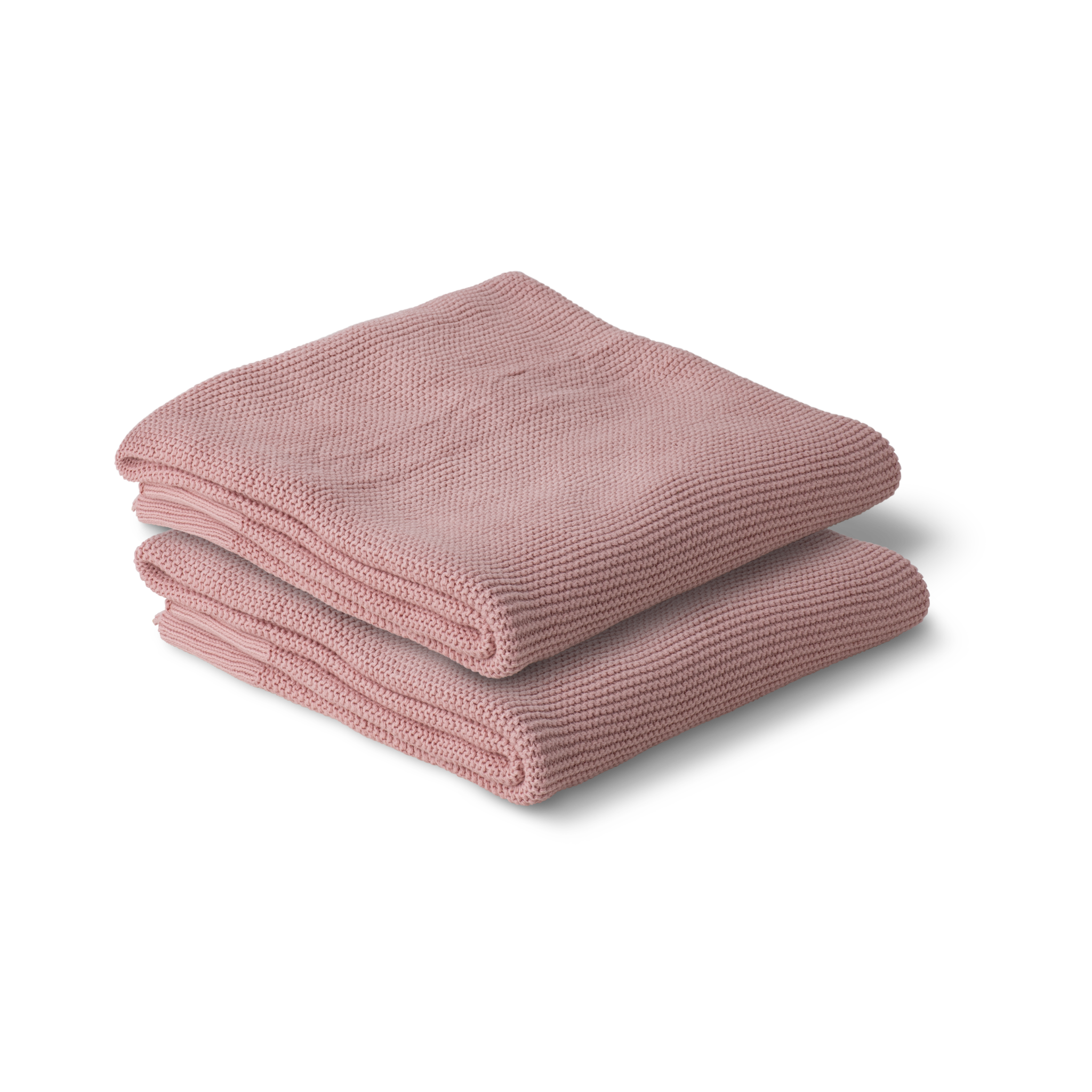 Soft flamingo pink organic cotton baby blanket and matching topknot bundled together