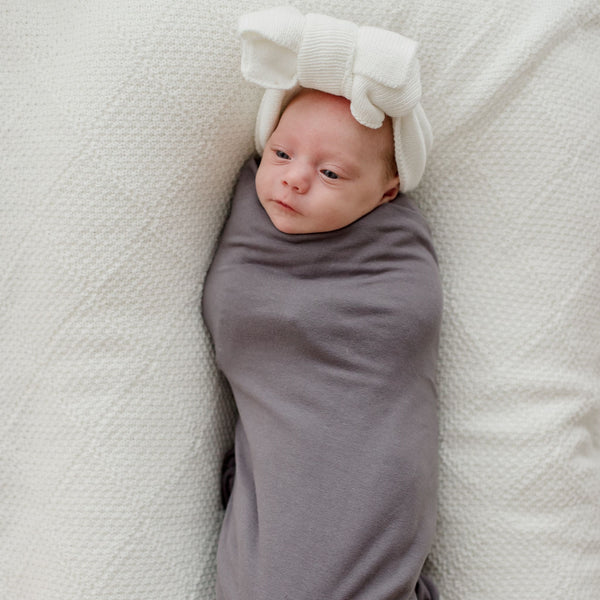 Stretchy Baby Swaddle Wrap - Storm Grey