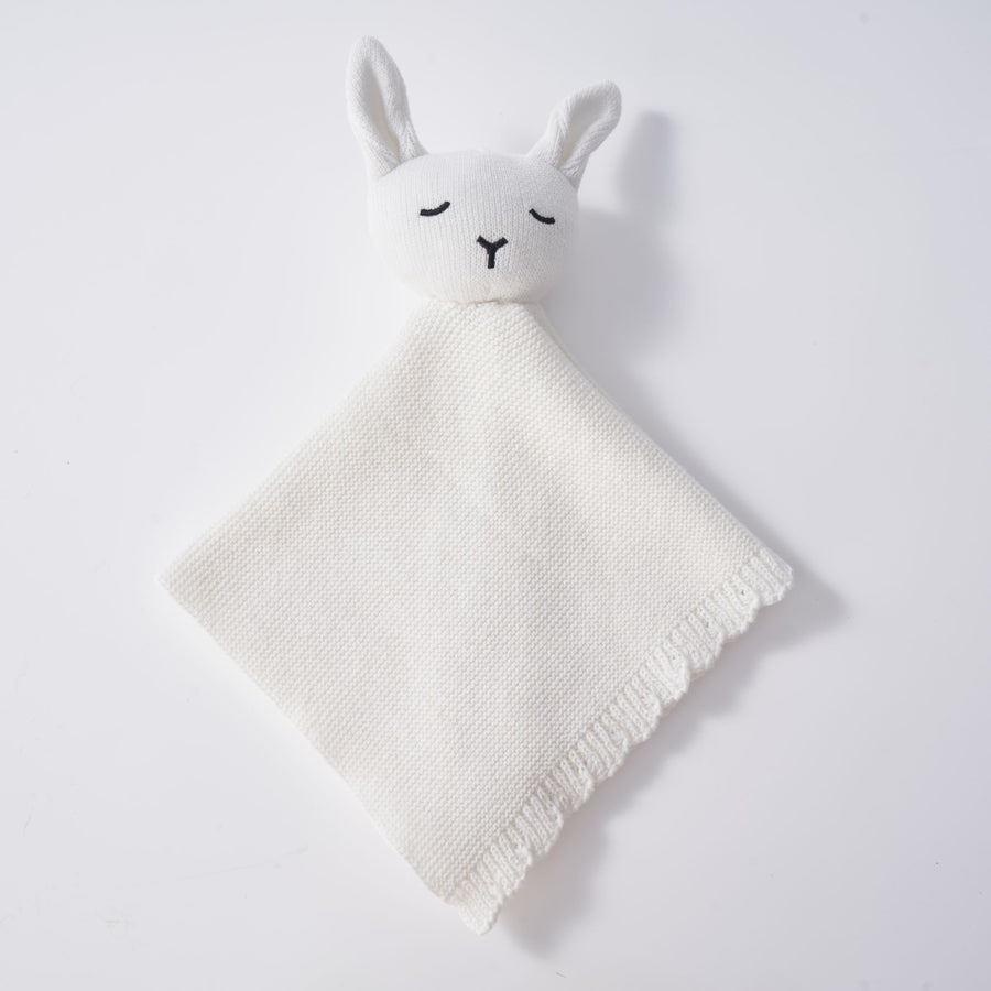 Knitted Lovey Comforter - Milk