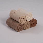 Organic Muslin Burp Cloths - Dusty Dunes 5 Pack
