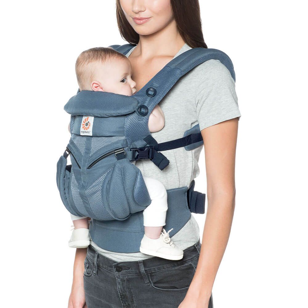 Ergobaby All Position OMNI 360 Cool Air Mesh Baby Carrier Oxford Blu Zoesage