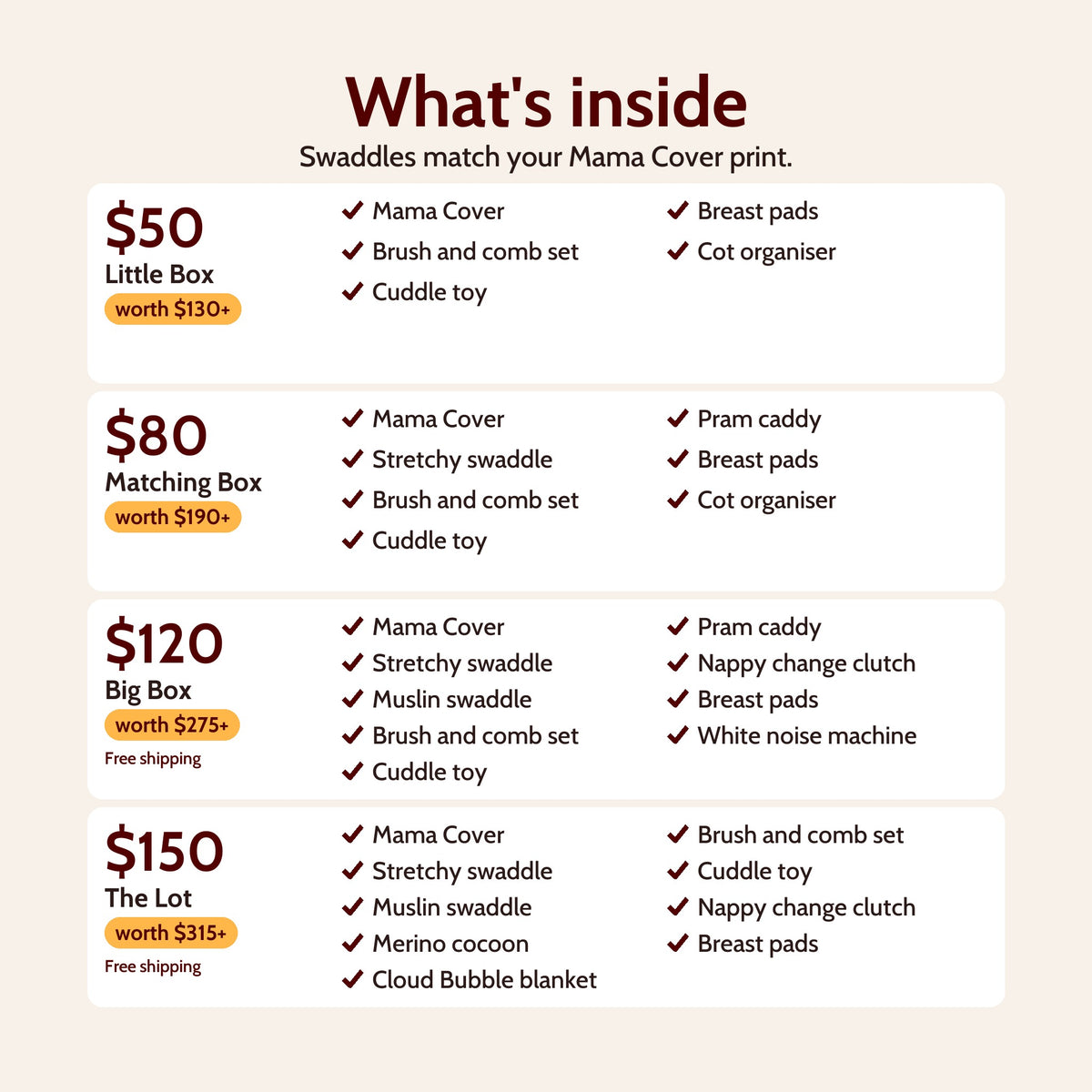 What's inside each Zoe Sage Mystery Box, from the $50 Little Box to the $150 Lot